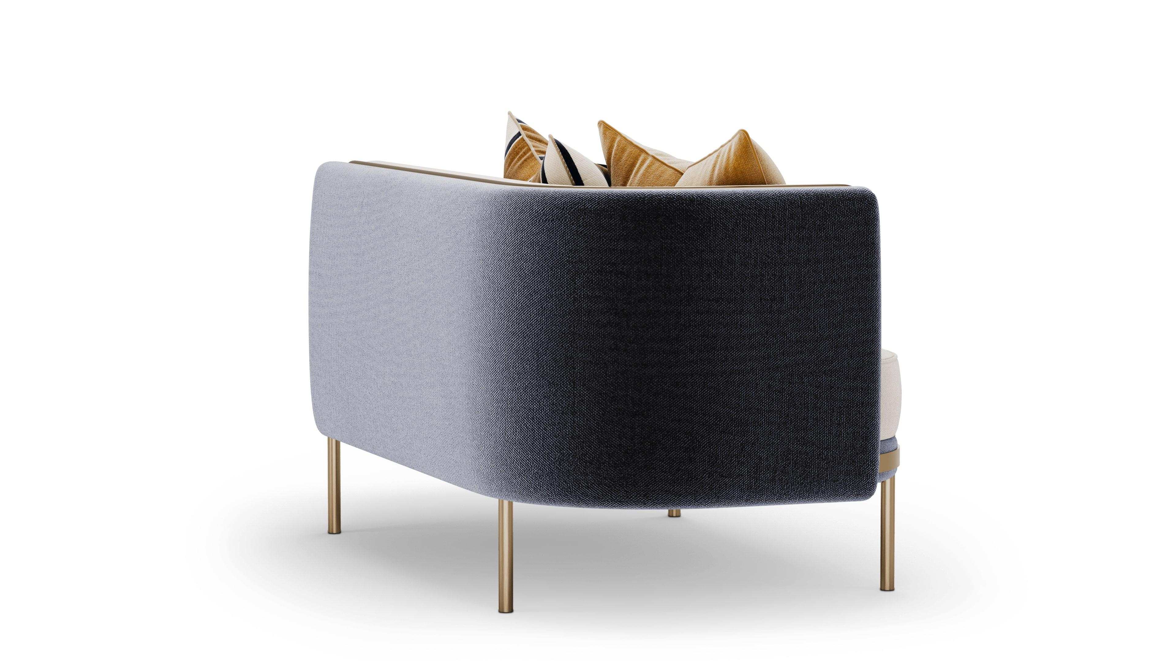 Brushed Contemporary Solene Daybed With Sleek Curved Silhouette For Sale