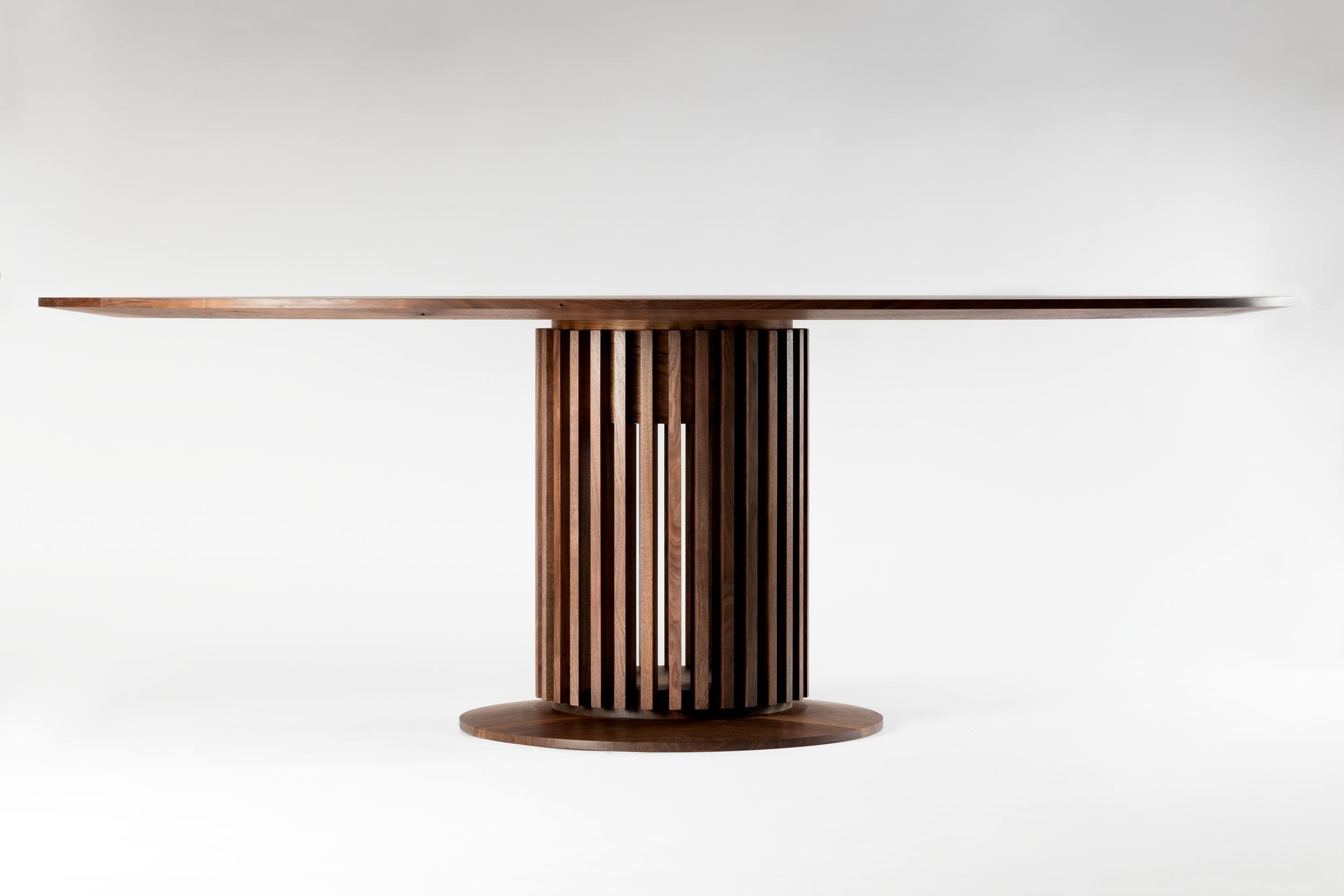 Belgian Contemporary, Solid American Walnut Handmade Ante Table by Tim Vranken For Sale