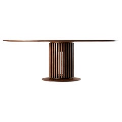 Contemporary, Solid American Walnut Handmade Ante Table by Tim Vranken