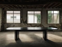 Contemporary Solid Ash Black Hera Dining Table Big by Tim Vranken
