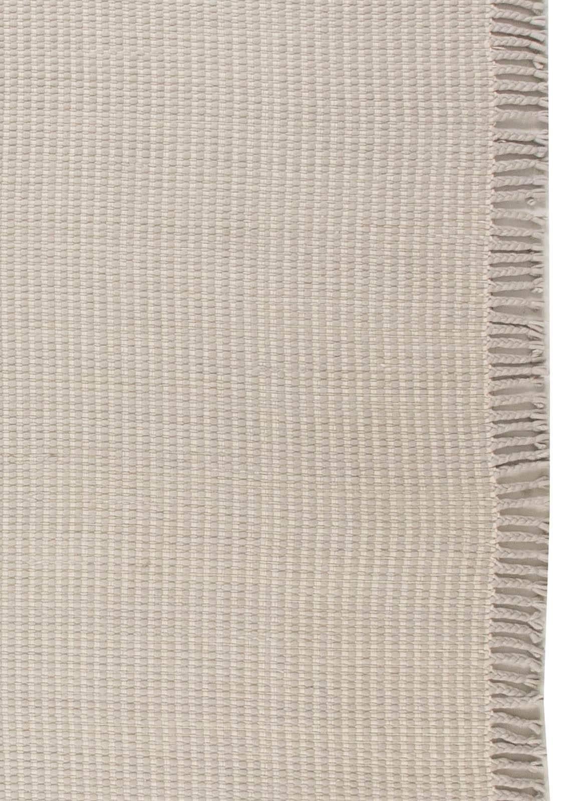 Contemporary Solid Beige and Gray Flat-Weave Wool Rug by Doris Leslie Blau For Sale 1