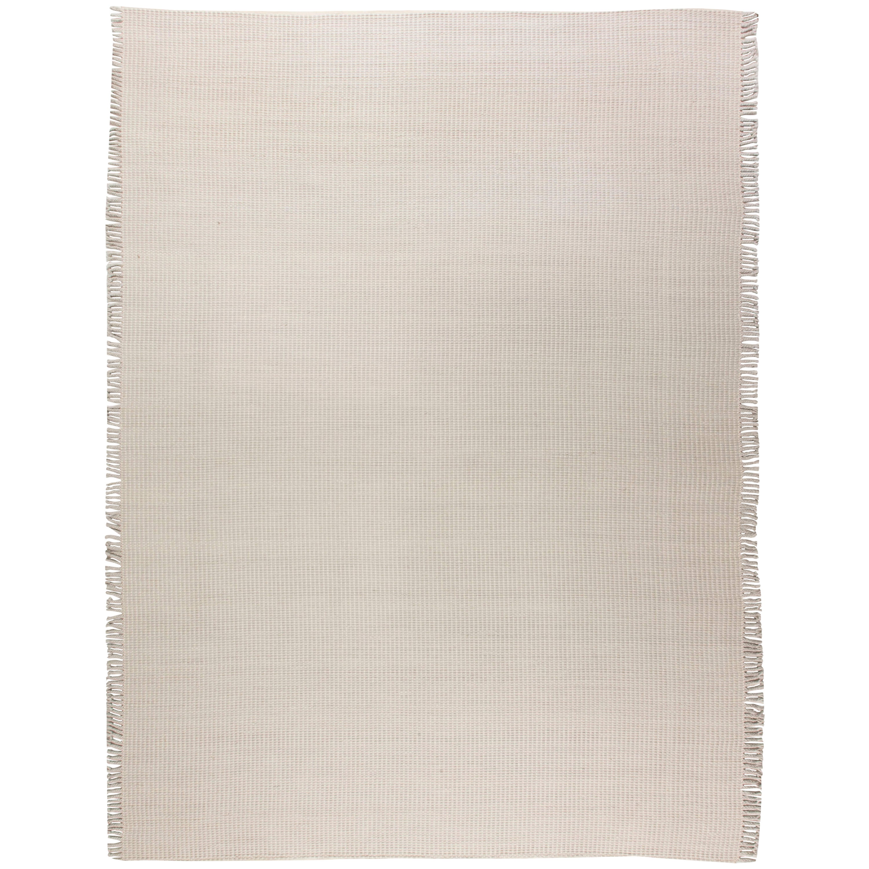 Tappeto contemporaneo in lana a trama piatta beige e grigio di Doris Leslie Blau