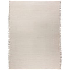 Tappeto contemporaneo in lana a trama piatta beige e grigio di Doris Leslie Blau
