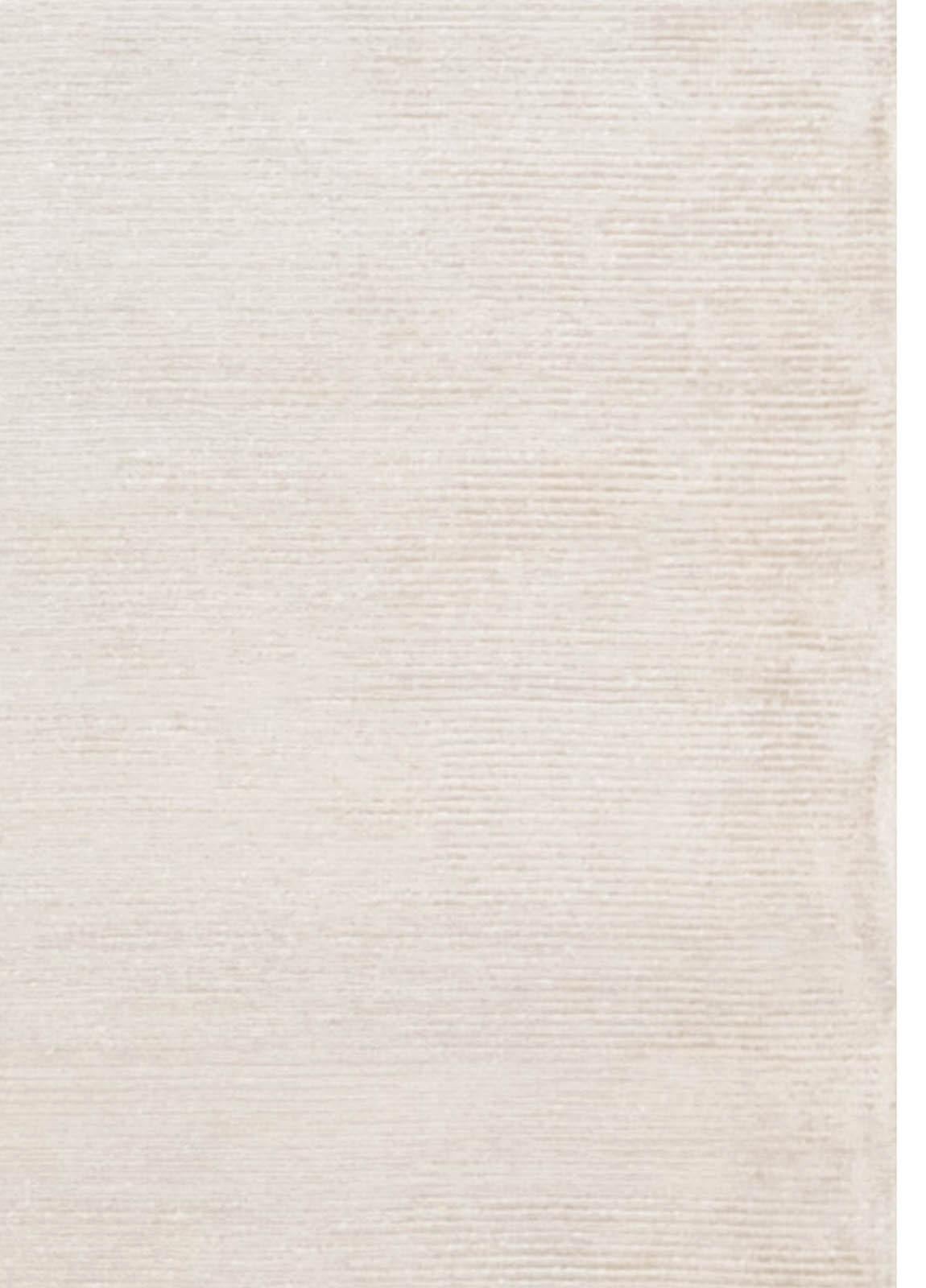 Annodato a mano Contemporary Solid Beige Wool Rug by Doris Leslie Blau in vendita