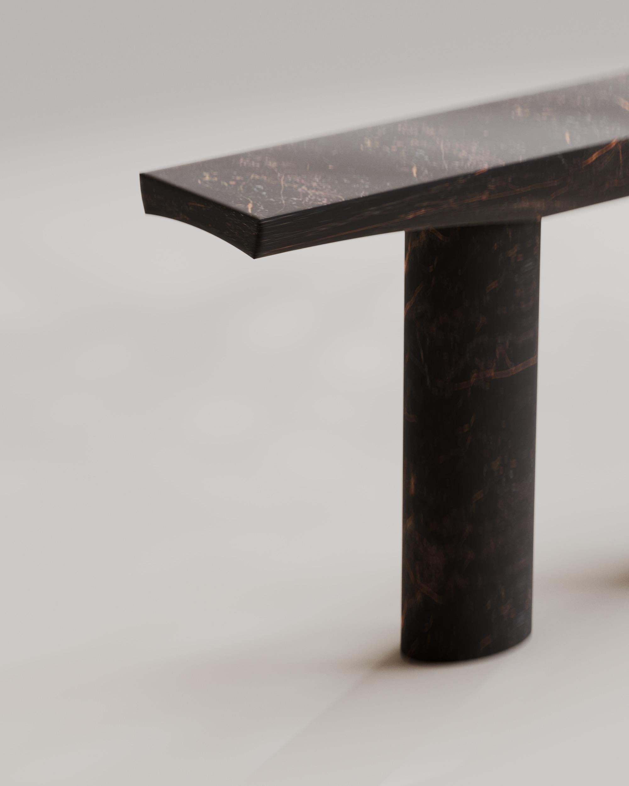 Hand-Crafted Contemporary Solid Black Port Saint Laurent Abraccio Console 140 by Studio Narra For Sale