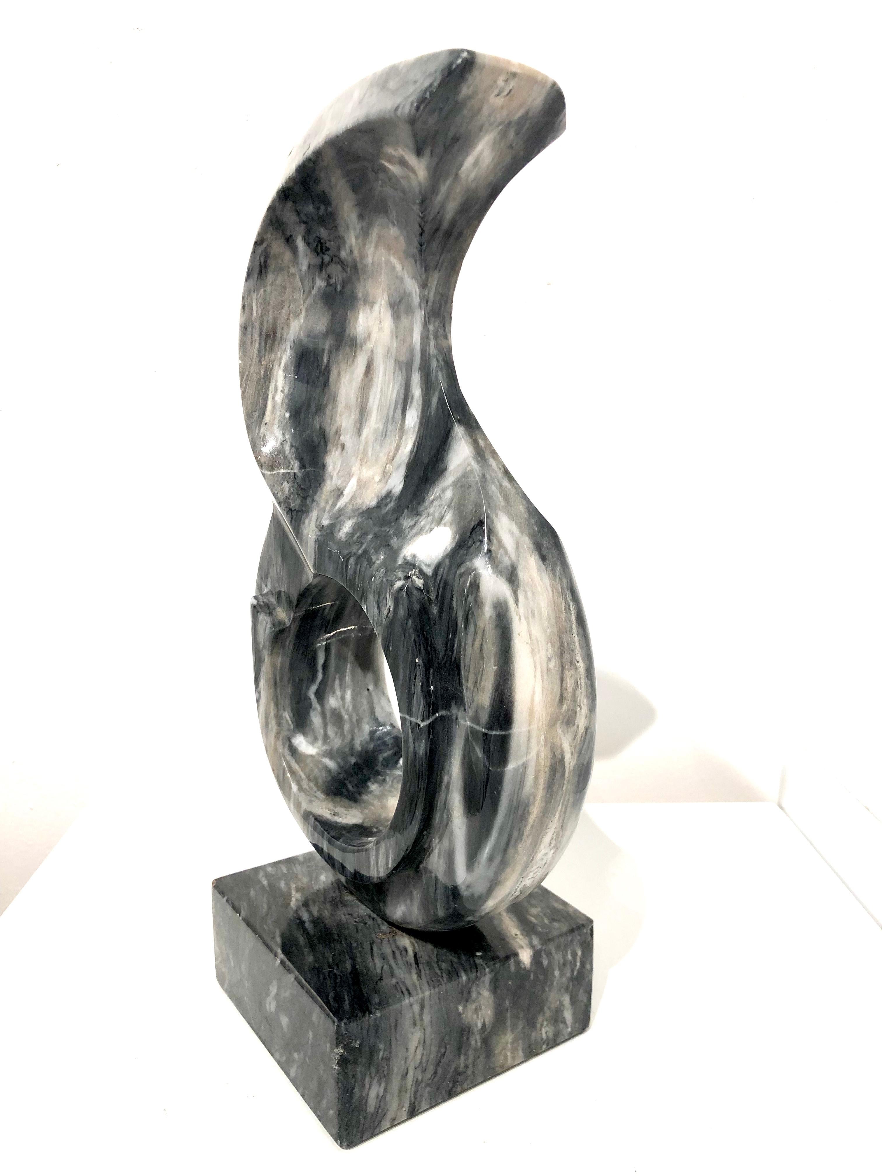 American Contemporary Solid Black and White Abstract Sculpture For Sale