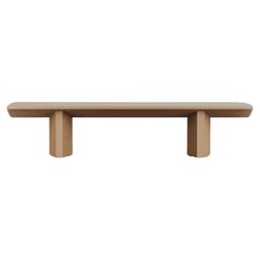 Contemporary Solid Brown Oak, Geometrical Ater Dining Table by Tim Vranken