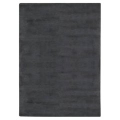 Contemporary Solid Charcoal Mohair Rug "Obsidian" by Doris Leslie Blau