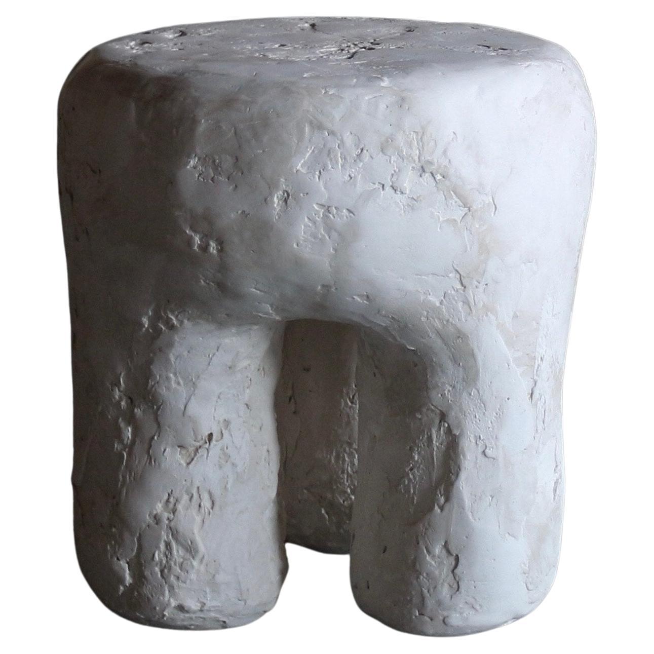 Contemporary Solid Fluid Spackle Stool in Ceramic