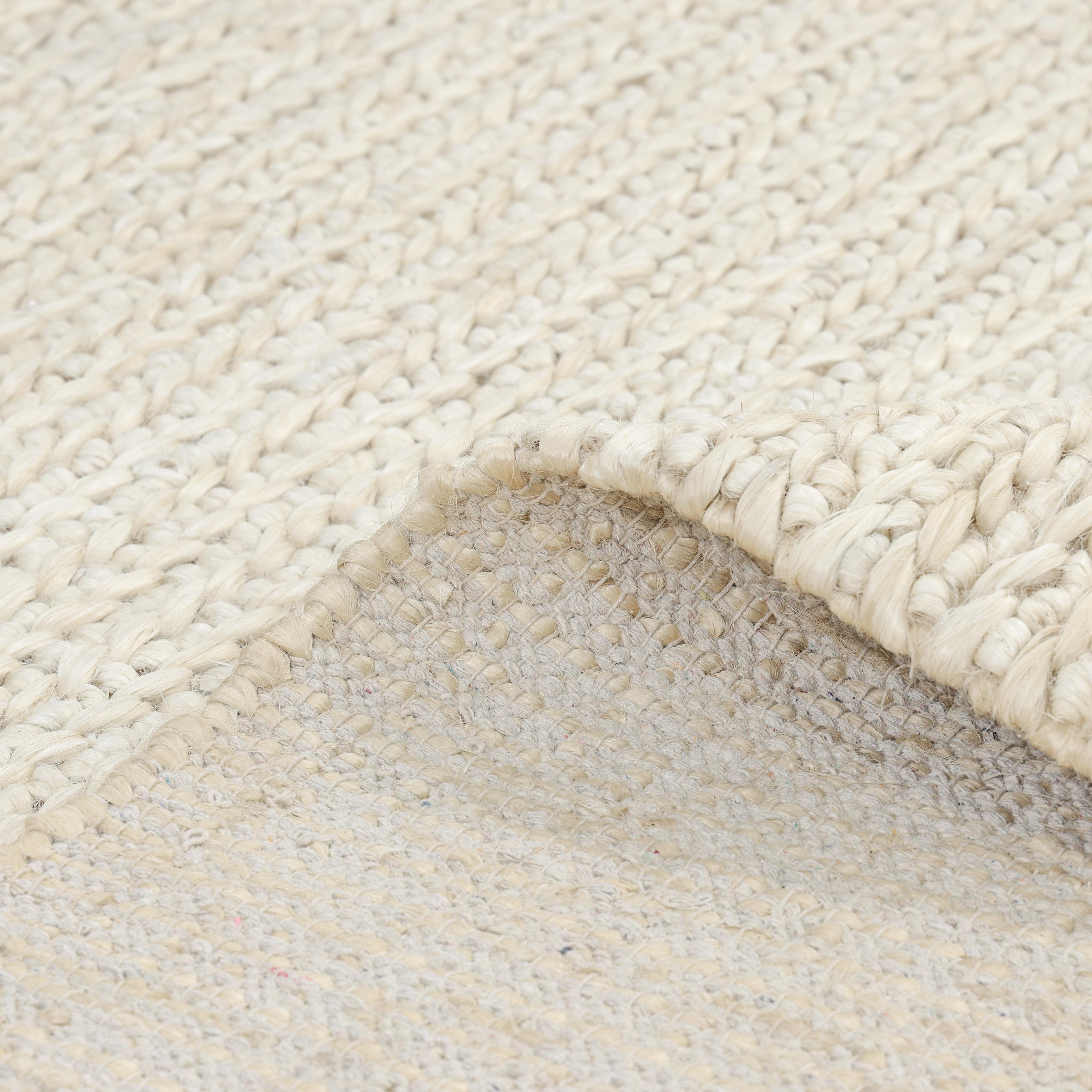 Jute Contemporary Solid Hand Made Beige Area Rug 10' 0