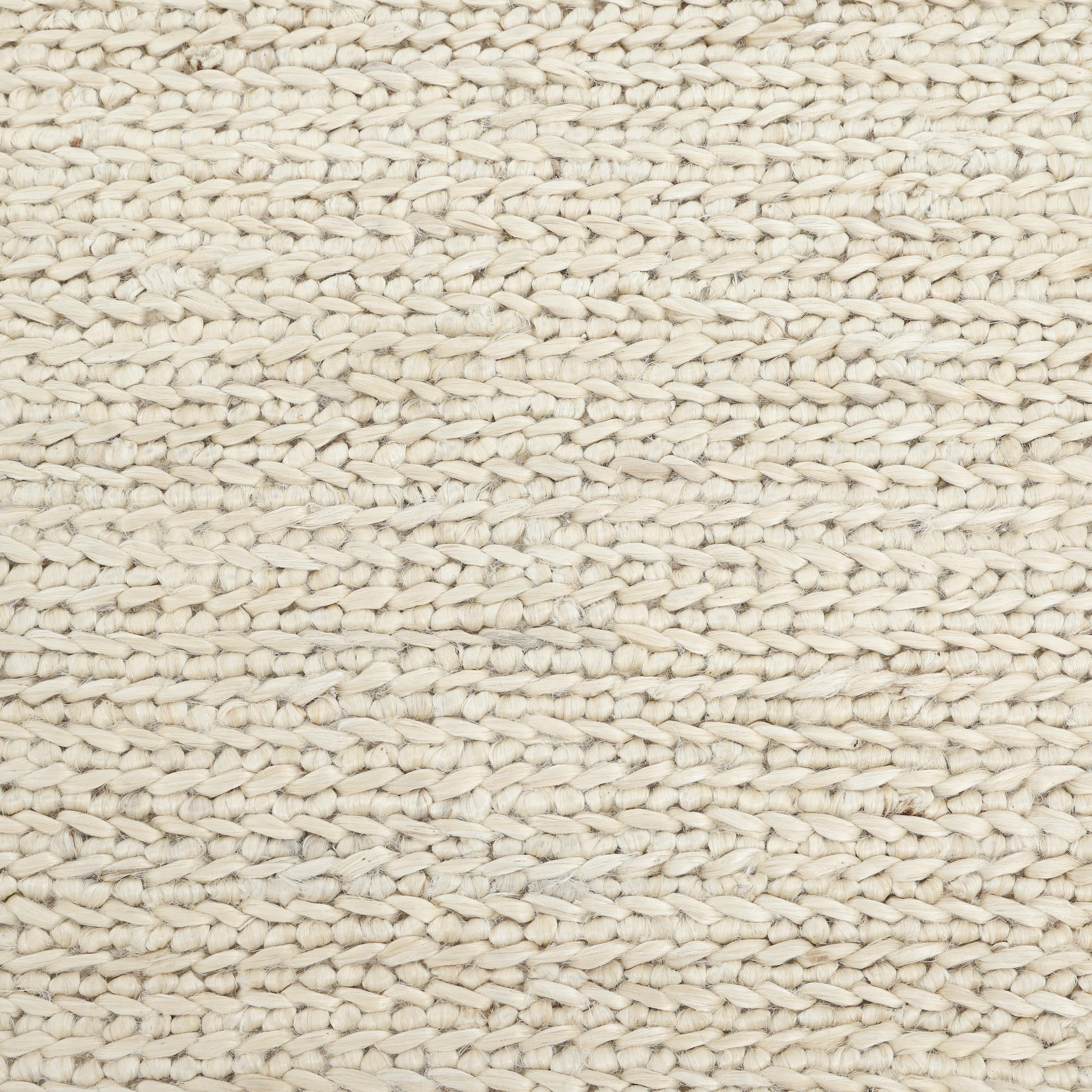 Indian Contemporary Solid Hand Made Beige Area Rug 5' 0