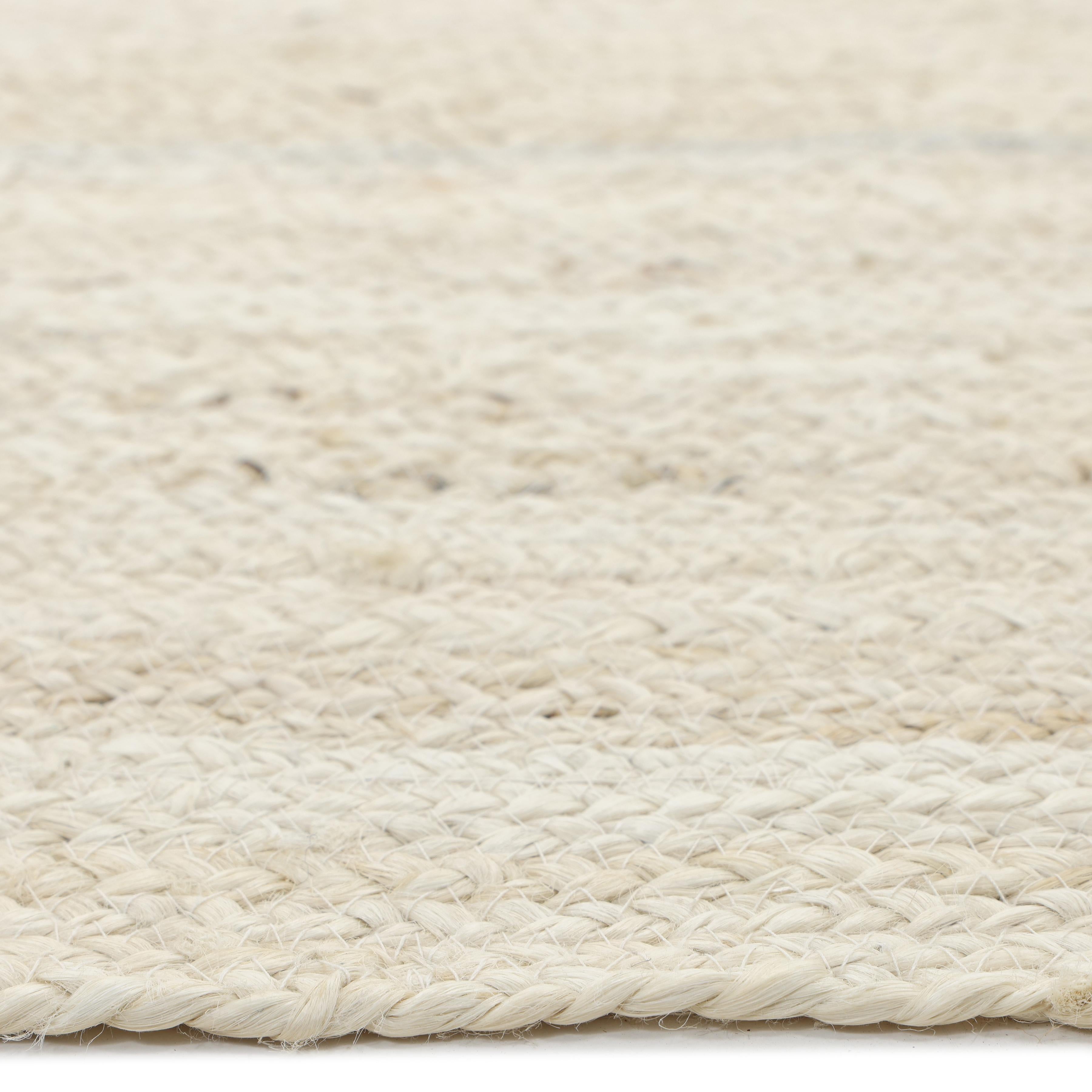 Contemporary Solid Hand Made Beige Area Rug 5' 0