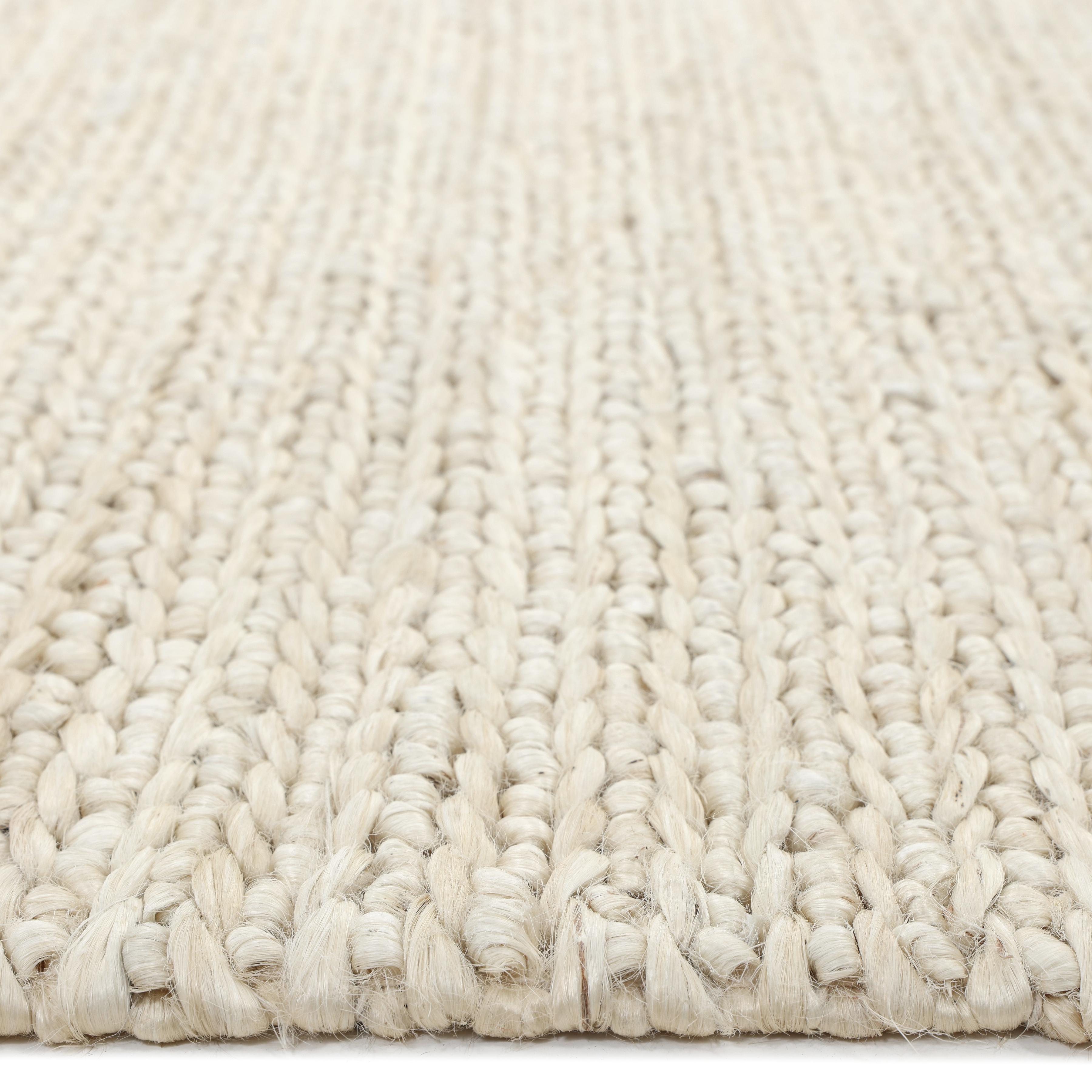 Contemporary Solid Hand Made Beige Area Rug 5' 0