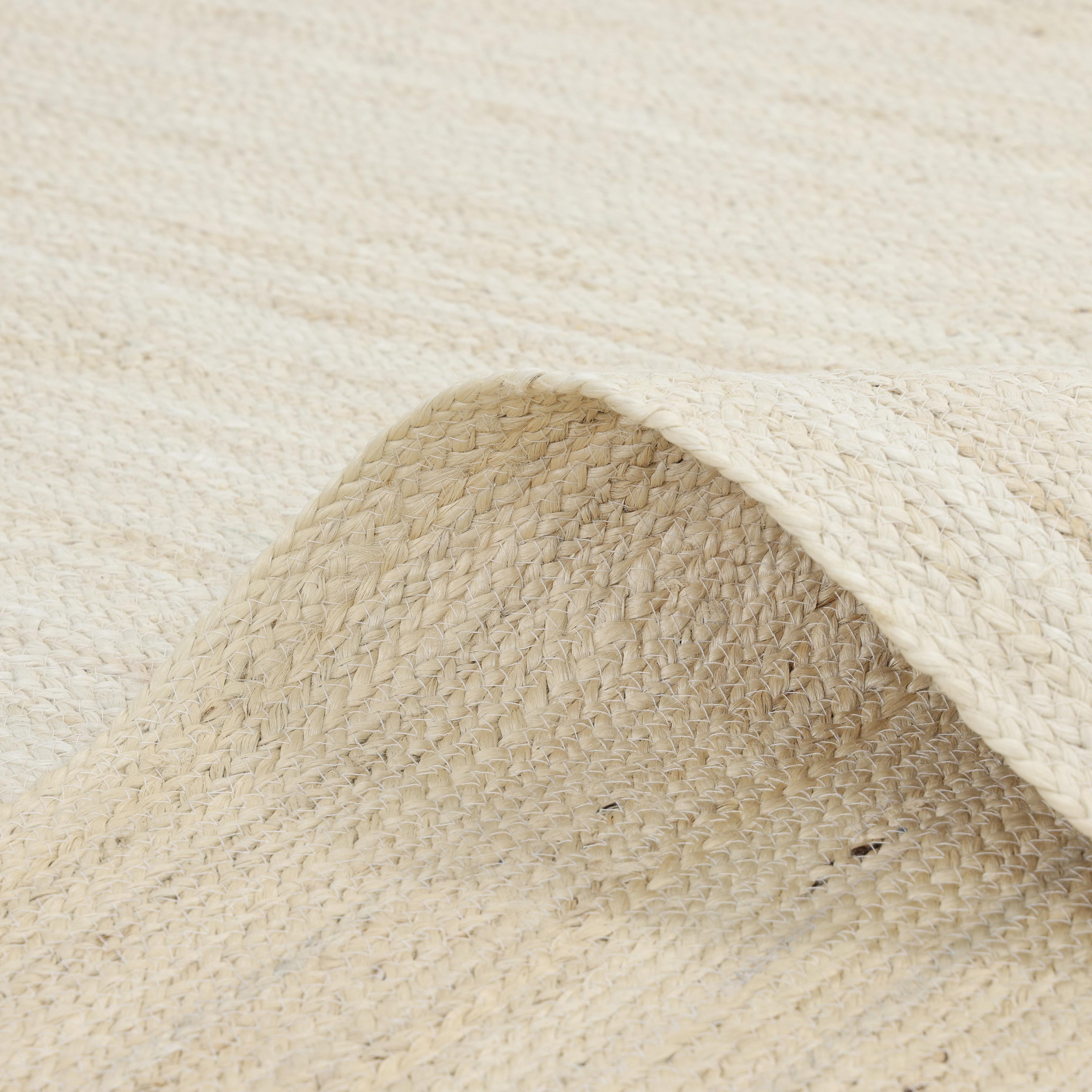 Contemporary Solid Hand Made Beige Area Rug 5' 0