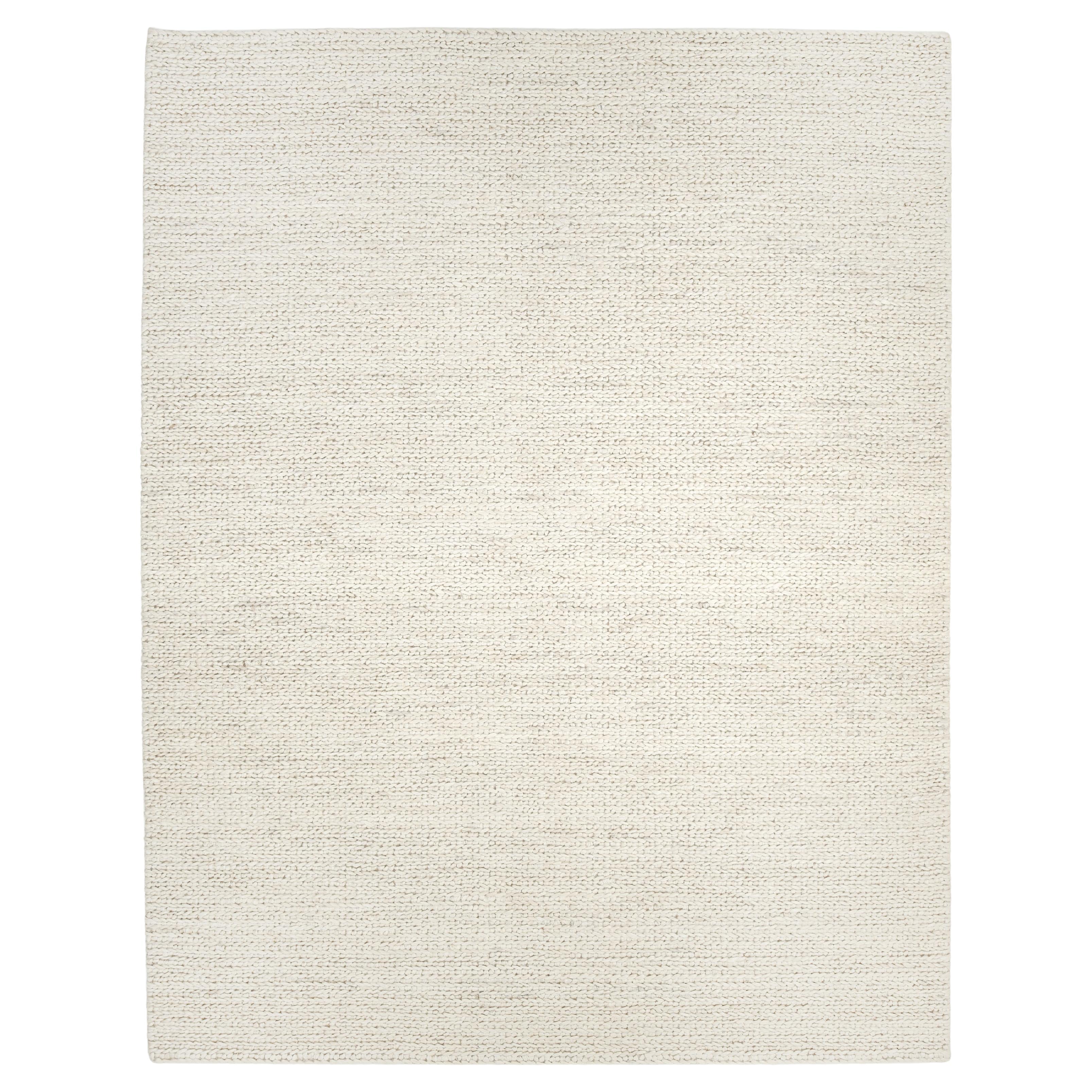 Contemporary Solid Hand Made Beige Area Rug 5' 0" x 8' 0"