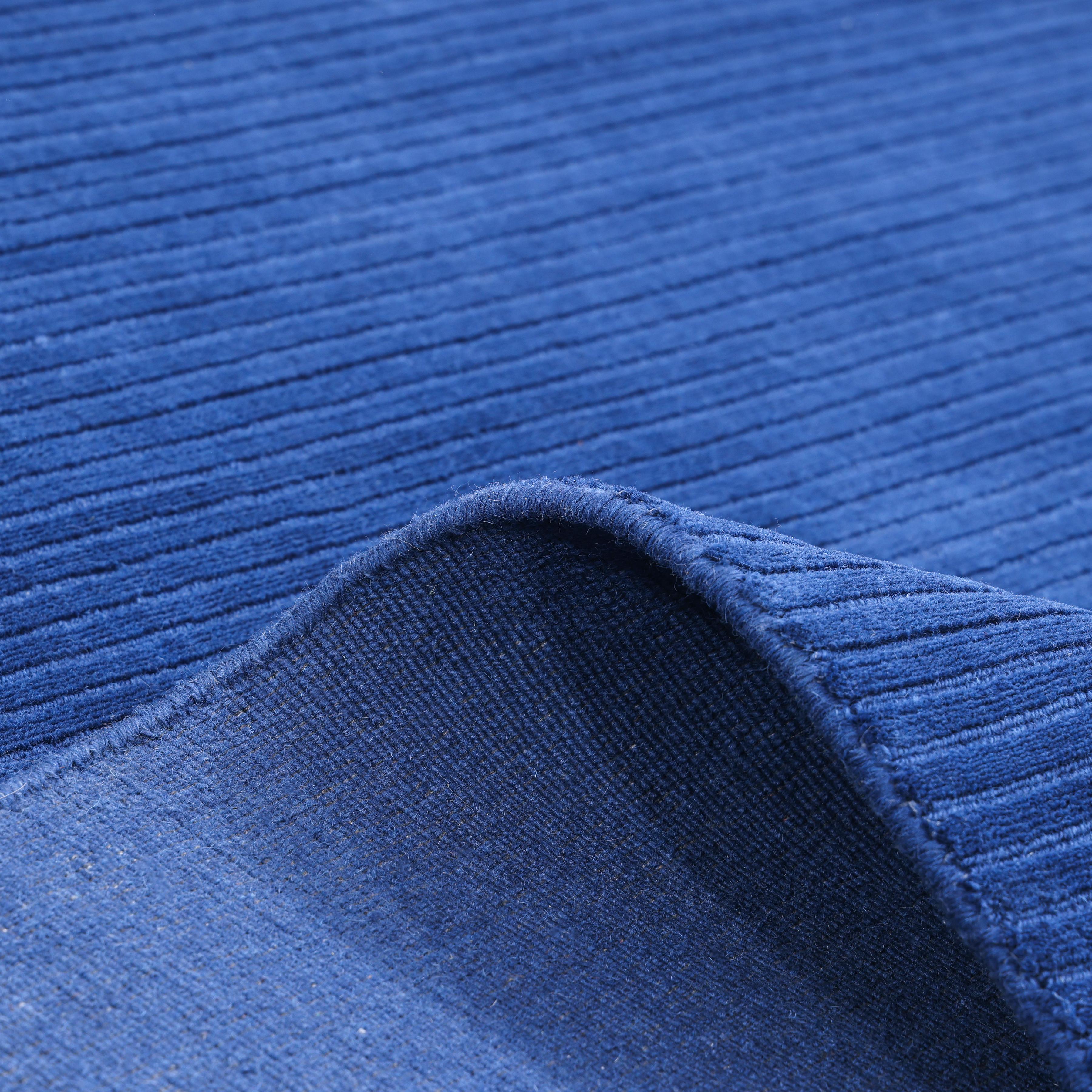 Indiano Tappeto d'area blu Made Solid Hand Made Contemporary 5' 0