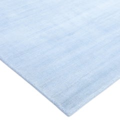 Contemporary Solid Hand Made Blue Area Rug 9' 0" x 12' 0"
