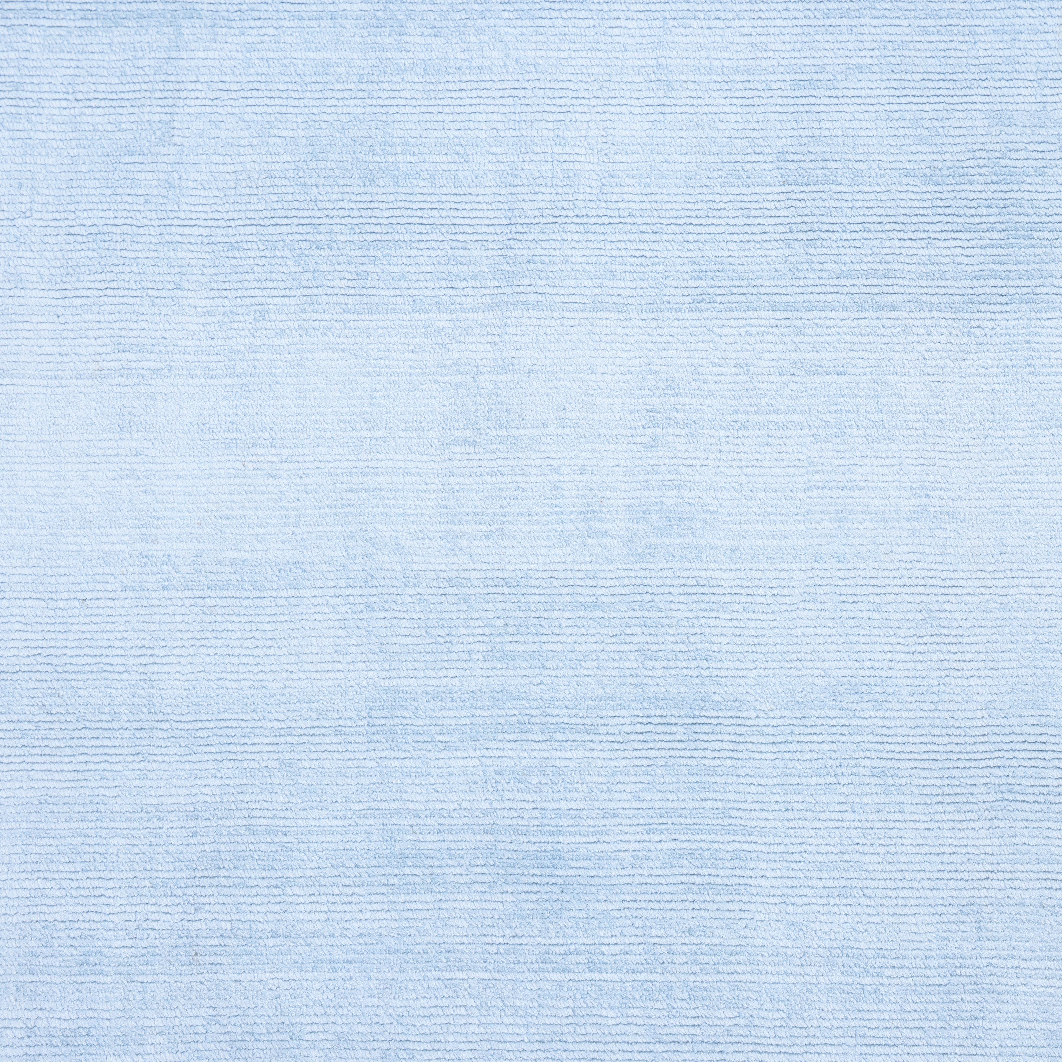 Indian Contemporary Solid Hand Made Blue Area Rug 9' 0