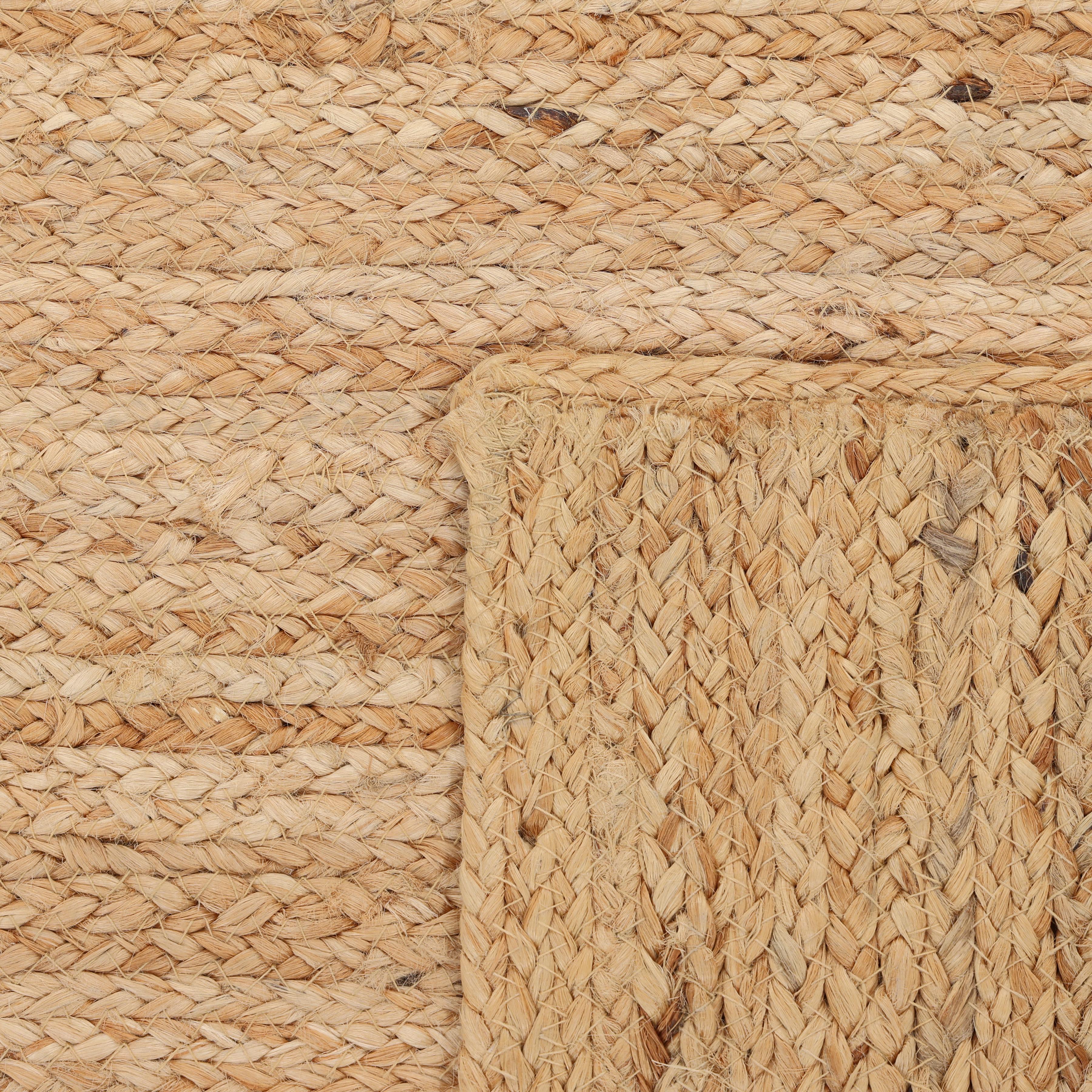 Jute Contemporary Solid Hand Made Brown Area Rug 2' 0