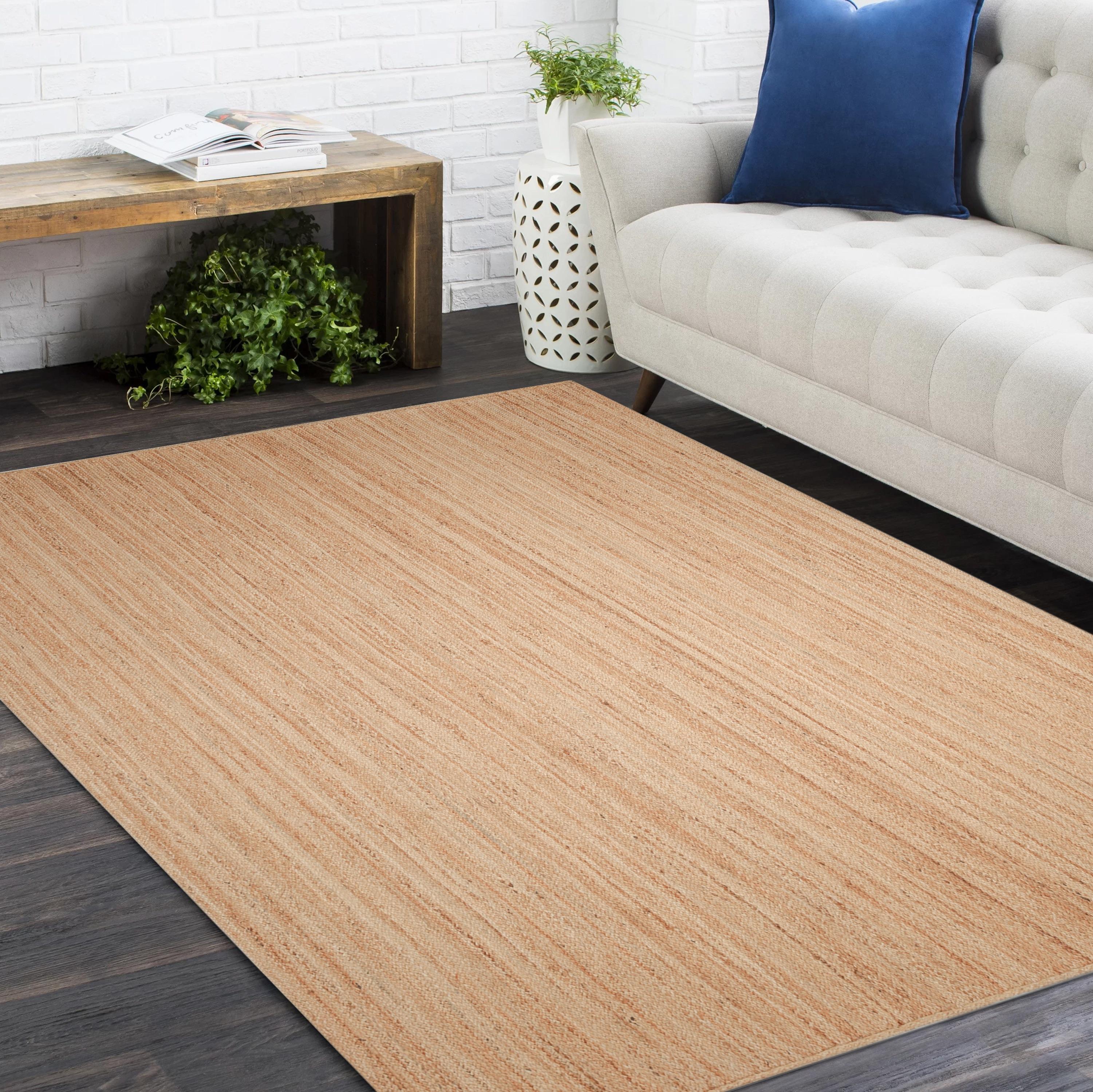 Contemporary Solid Hand Made Brown Area Rug 5' 0