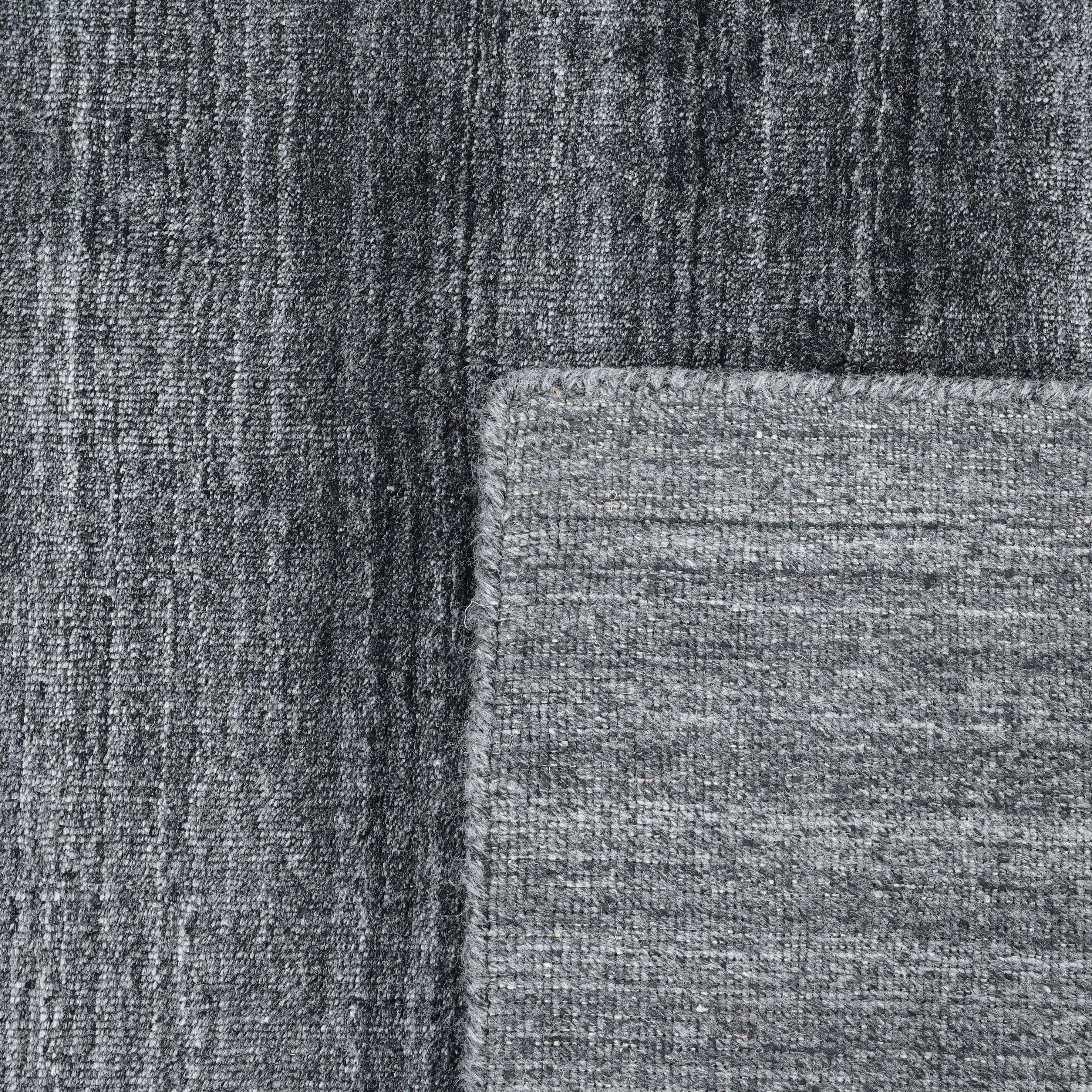 Contemporary Solid Hand Made Dark Gray Area Rug 10' 0