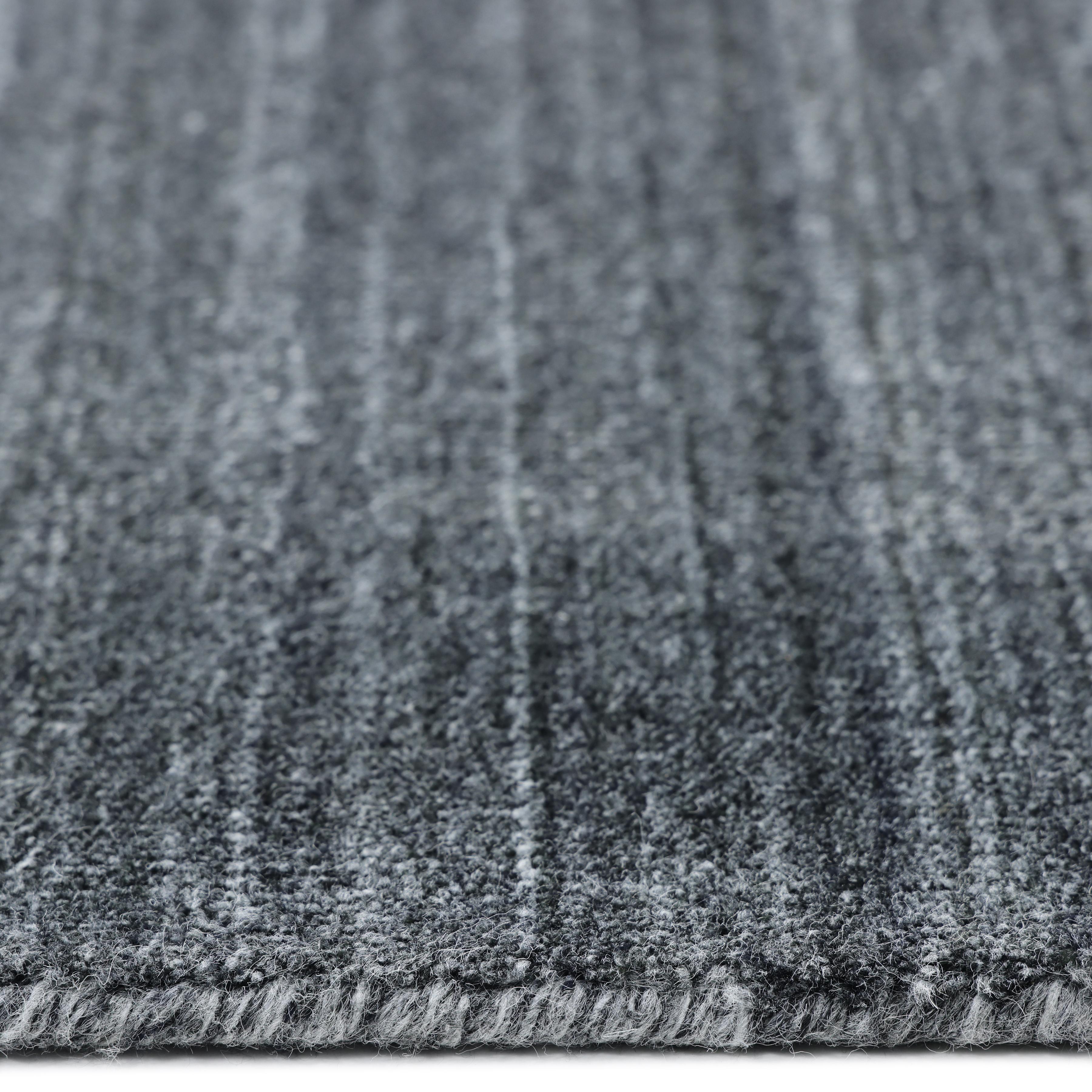 Contemporary Solid Hand Made Dark Gray Area Rug 10' 0