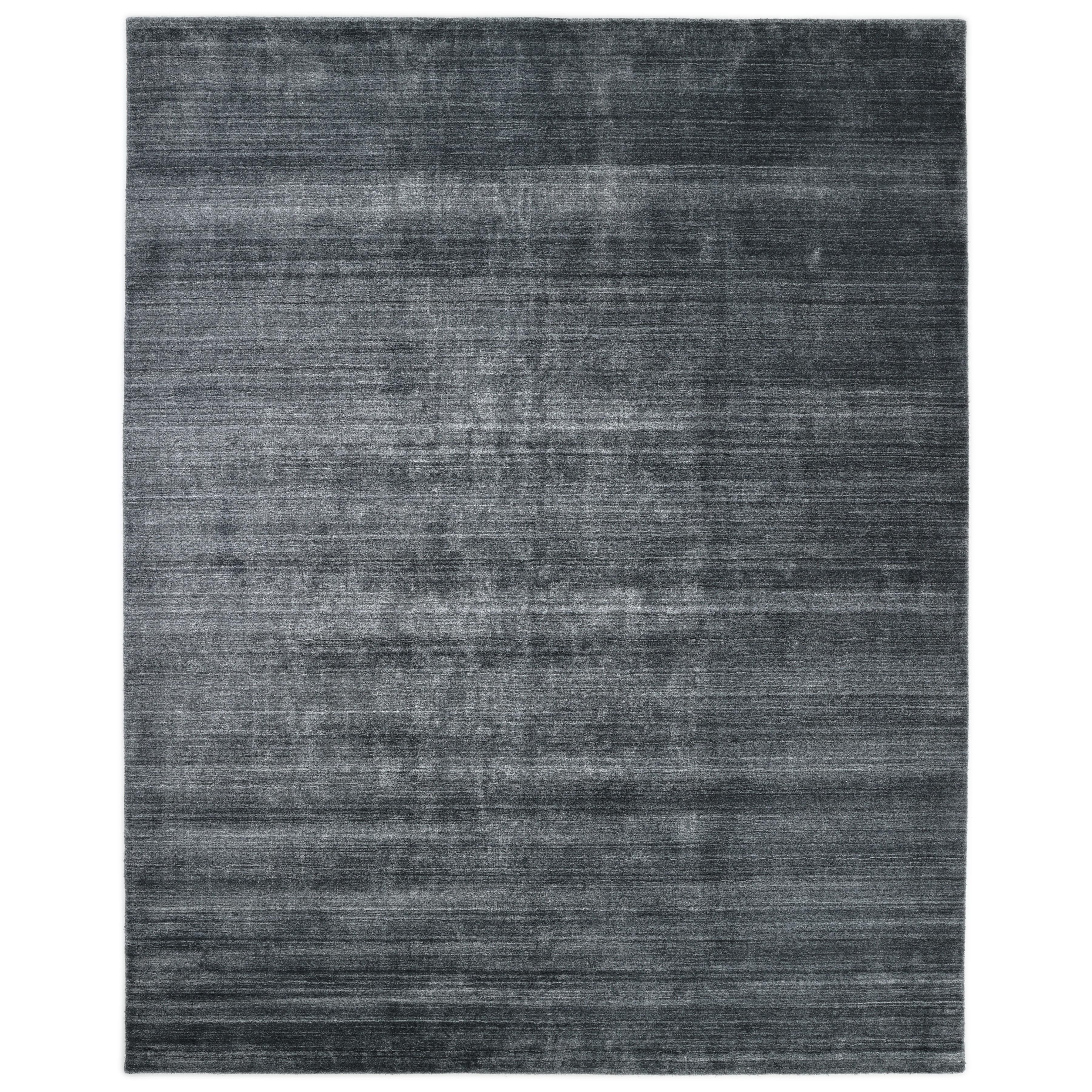 Contemporary Solid Hand Made Dark Gray Area Rug 10' 0" x 14' 0" For Sale