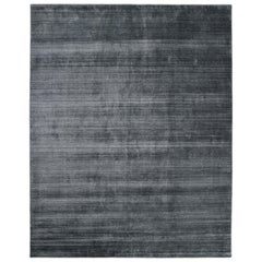 Tapis de sol Contemporary Solid Hand Made Dark Gray 10' 0" x 14' 0"