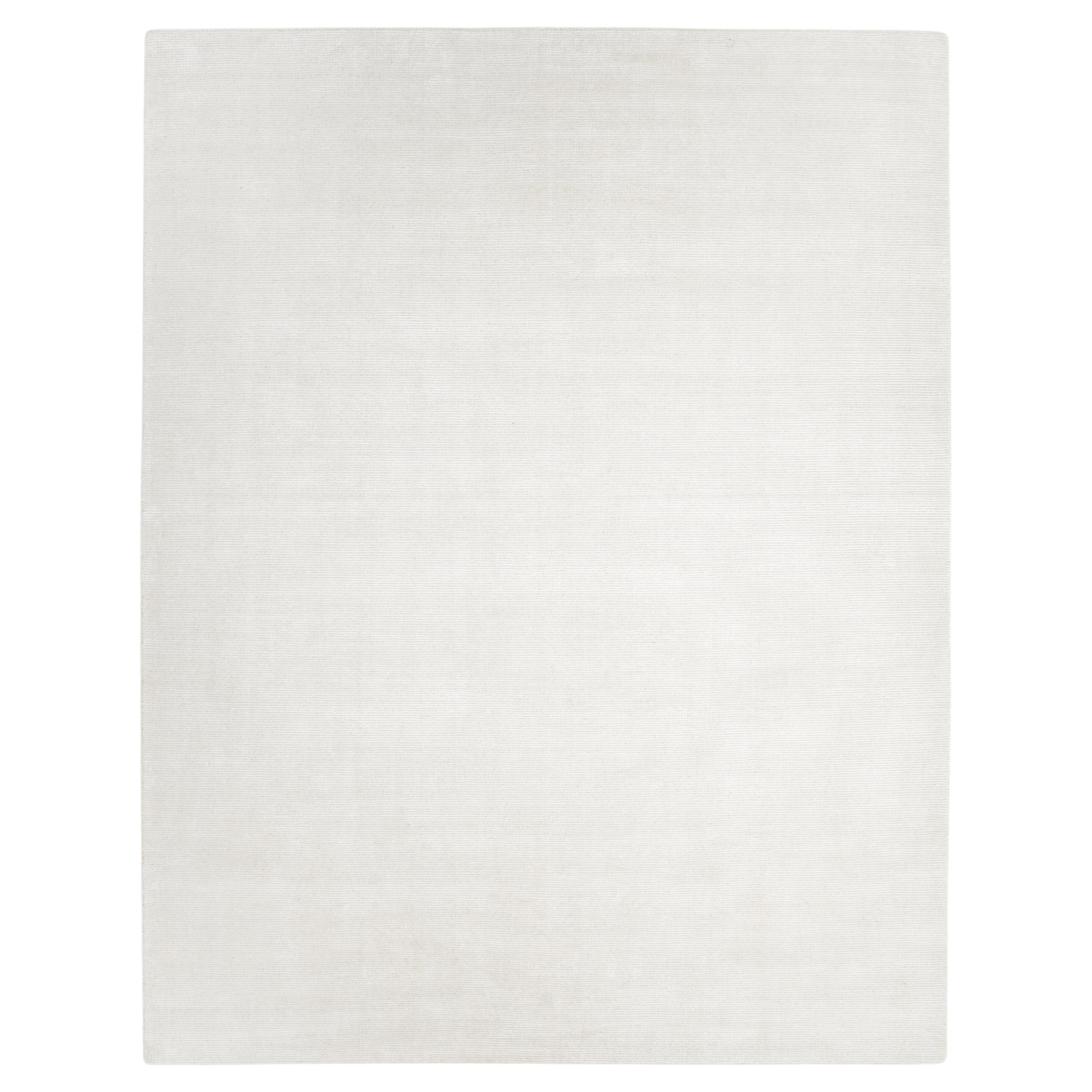 Tapis de sol Contemporary Solid Hand Made Ivory 10' 0" x 14' 0"