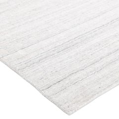 Contemporary Solid Hand Made Ivory Area Rug 3' 0" x 5' 0"