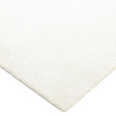 Contemporary Solid Hand Made Ivory Area Rug 3' 0" x 5' 0"