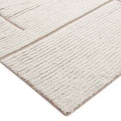 Contemporary Solid Hand Made Ivory Area Rug 3' 0" x 5' 0"