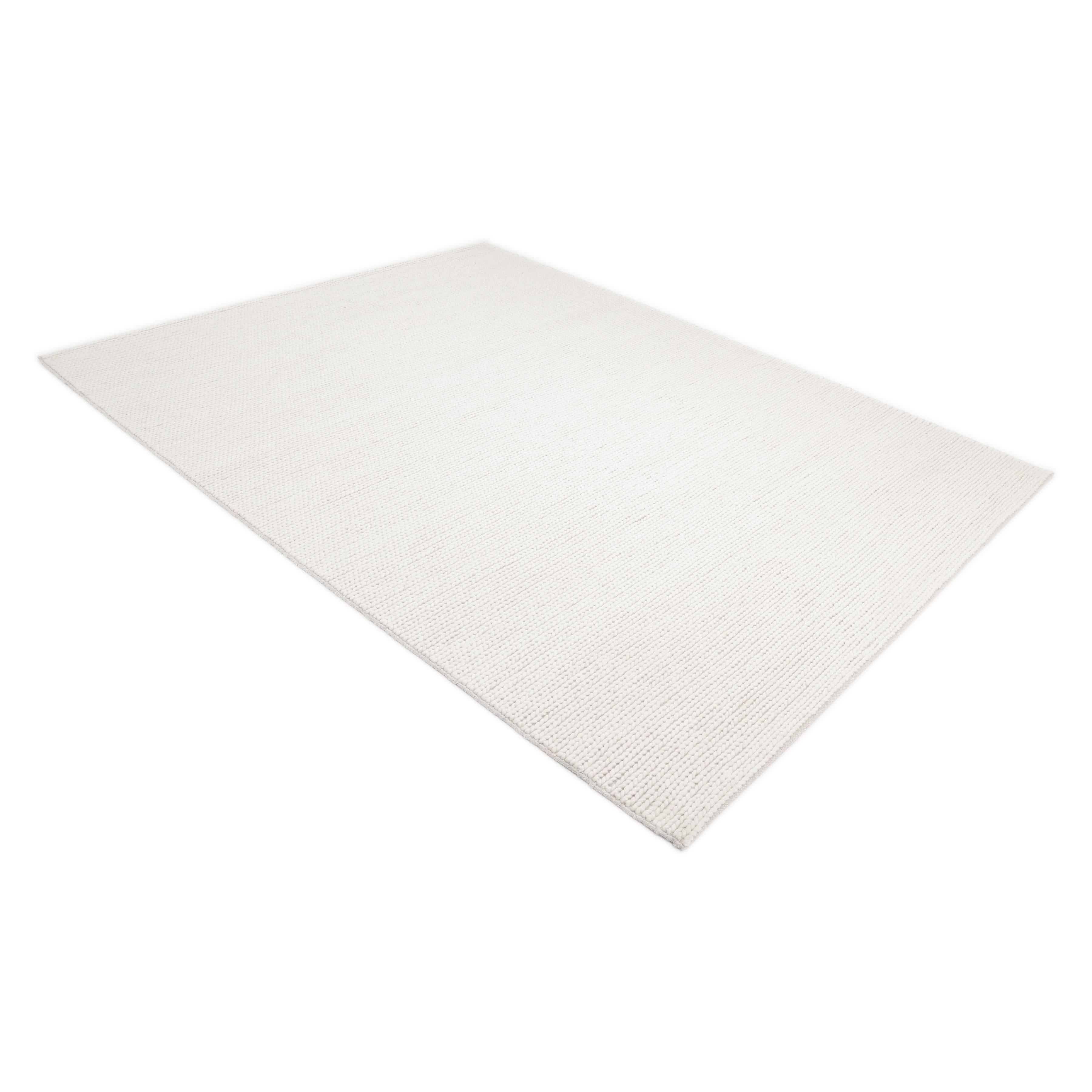Contemporary Solid Hand Made Ivory Area Rug 3' 0