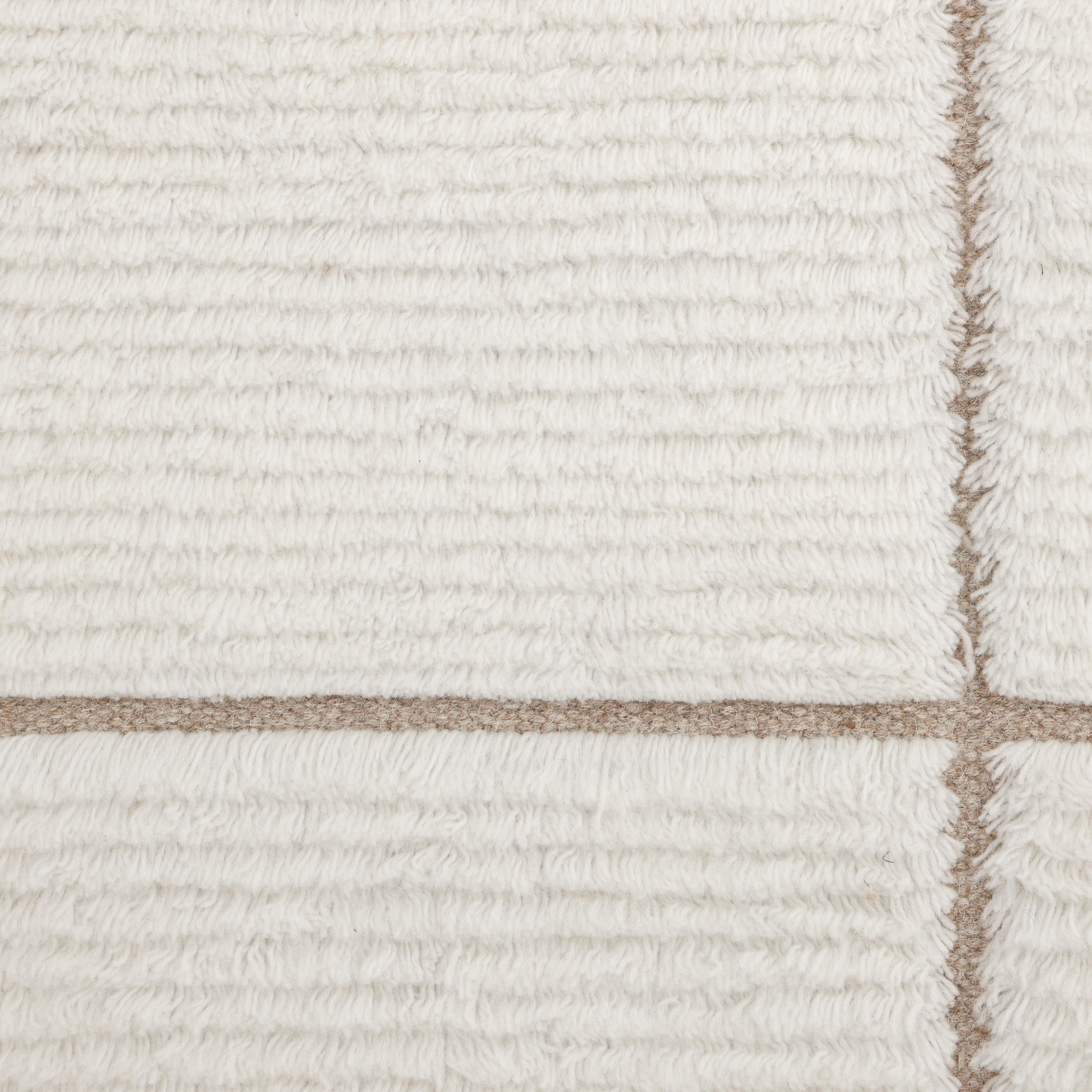 Indiano Tappeto per l'area avorio Made Solid Contemporary 8' 0
