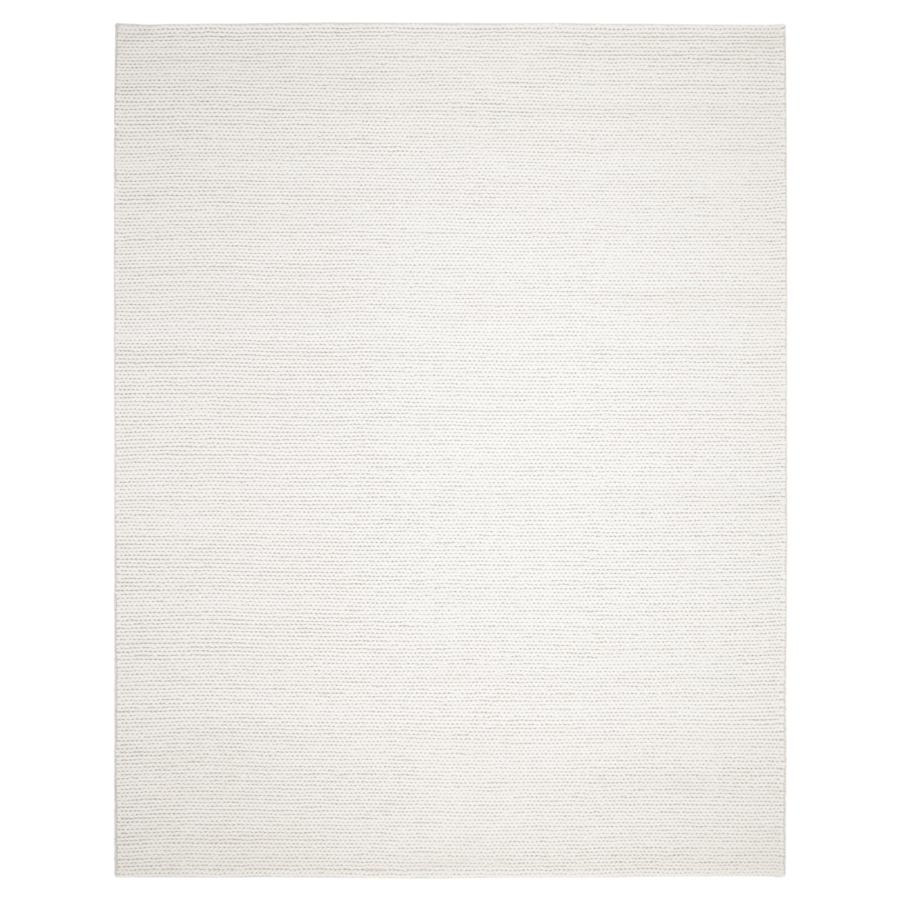 Tapis de sol Contemporary Solid Hand Made Ivory 8' 0" x 10' 0"