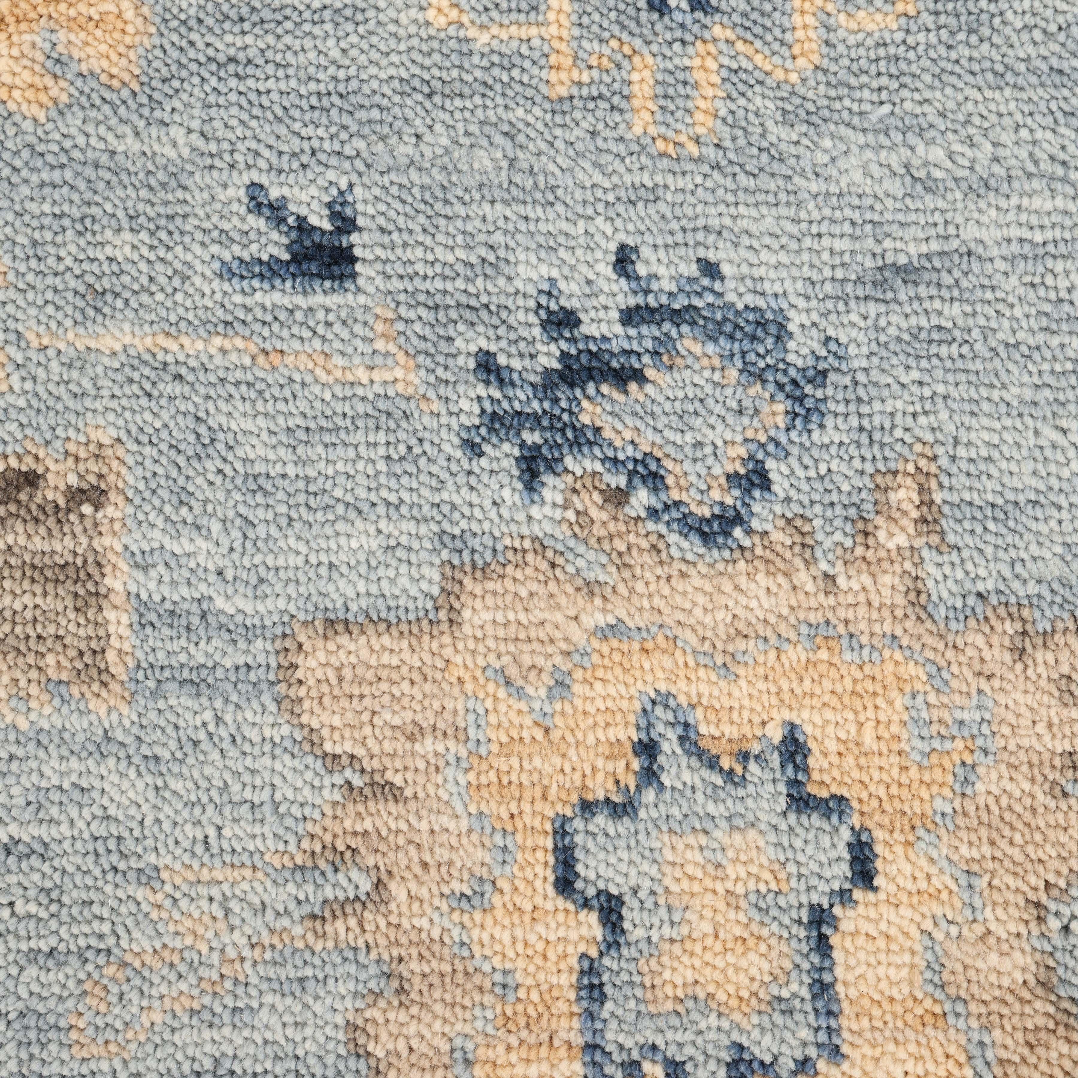 Indian Contemporary Solid Hand Made Light Gray Area Rug 5' 0