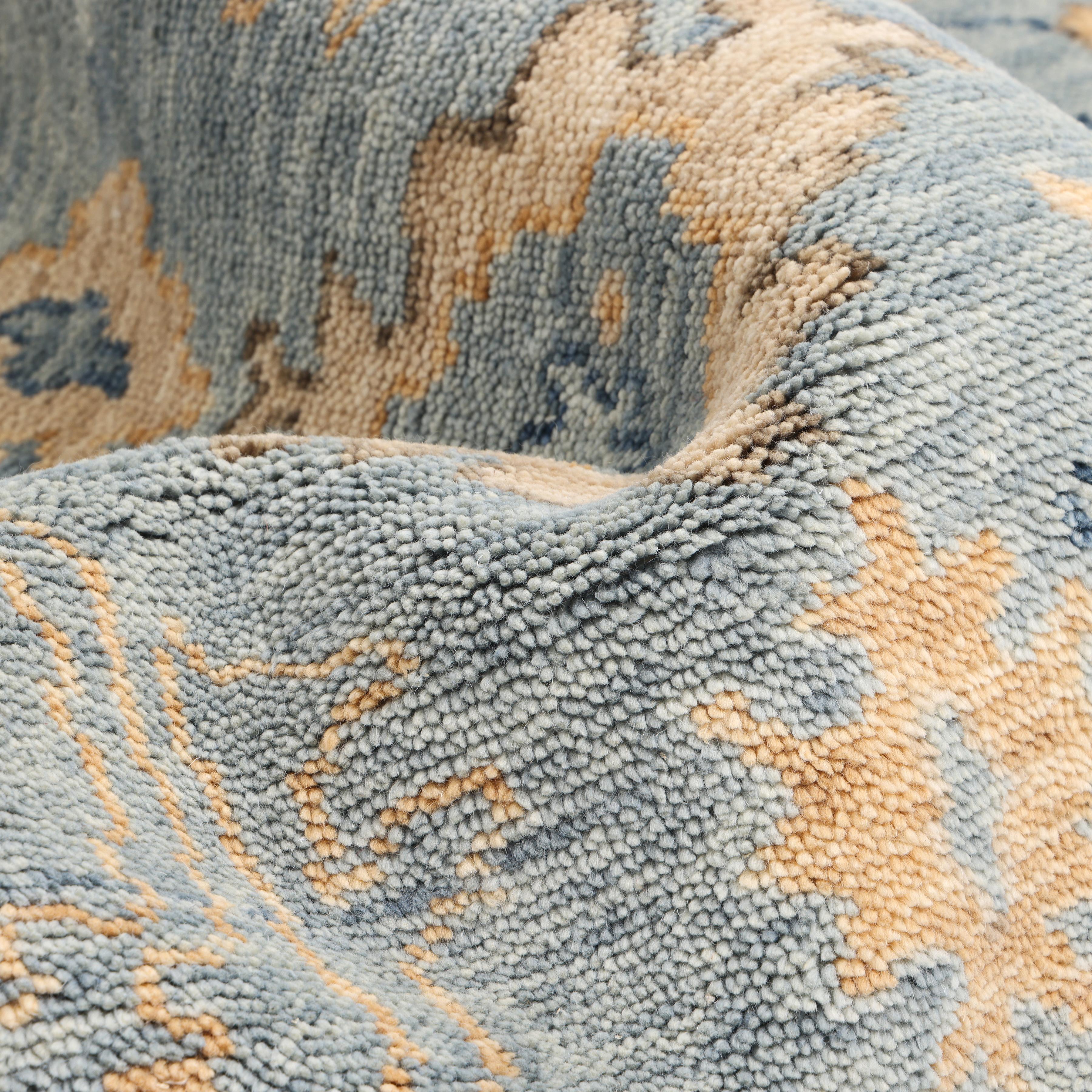 Contemporary Solid Hand Made Light Gray Area Rug 5' 0