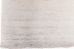 Contemporary Solid Light Gray Runner "Silica Mist" by Doris Leslie Blau