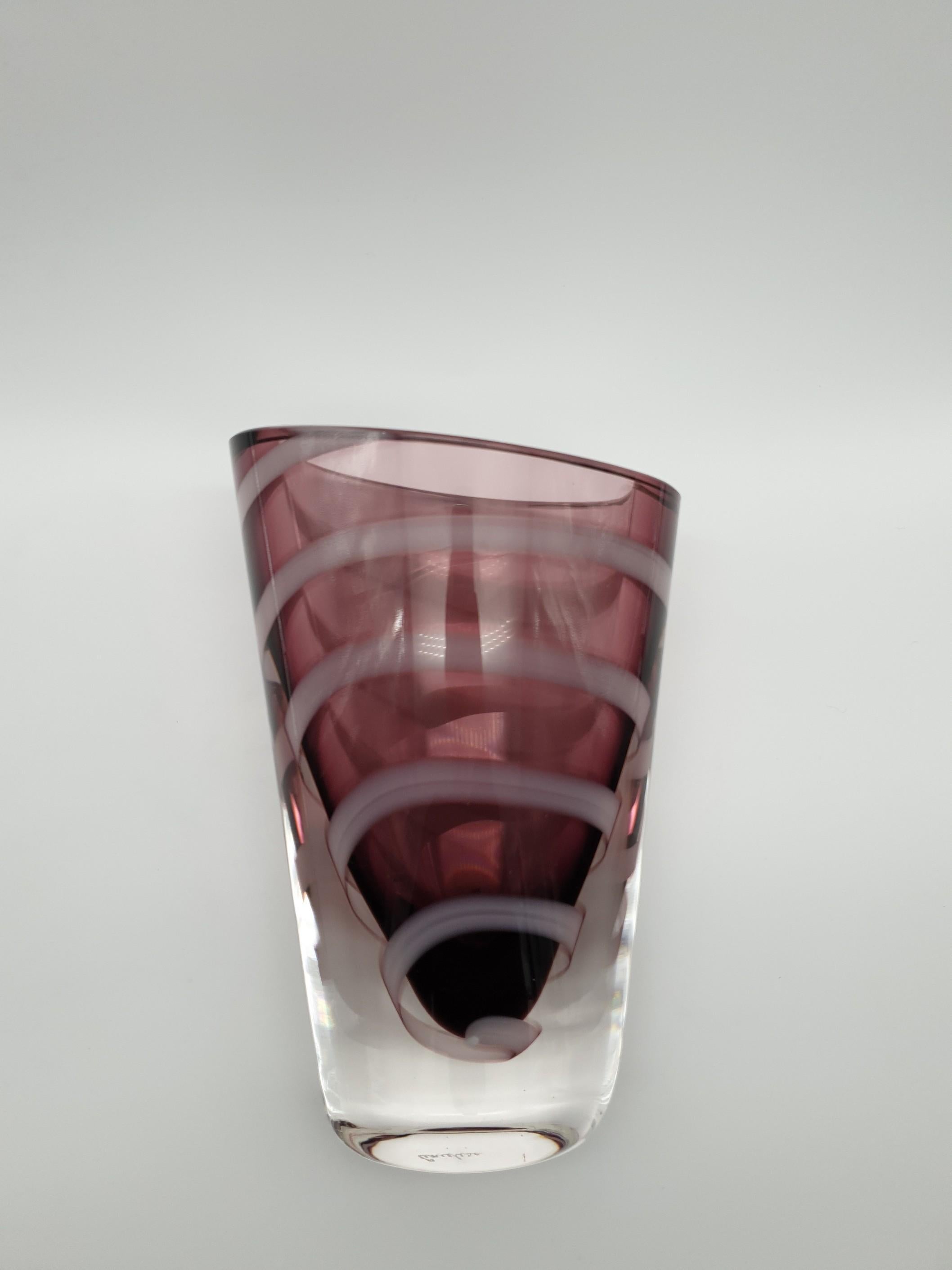 Contemporary Solid Murano Glass Vase by Cenedese, late 1990s For Sale 5