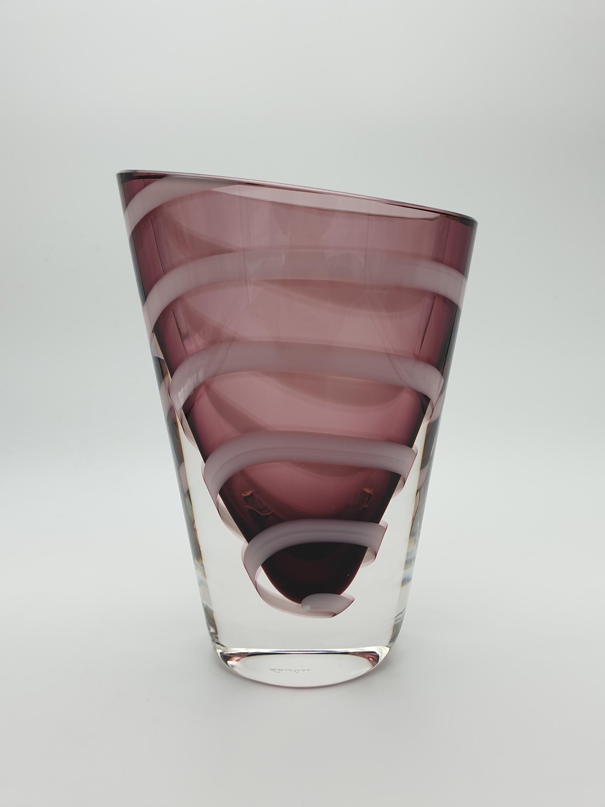 Contemporary Solid Murano Glass Vase by Cenedese, late 1990s For Sale 8