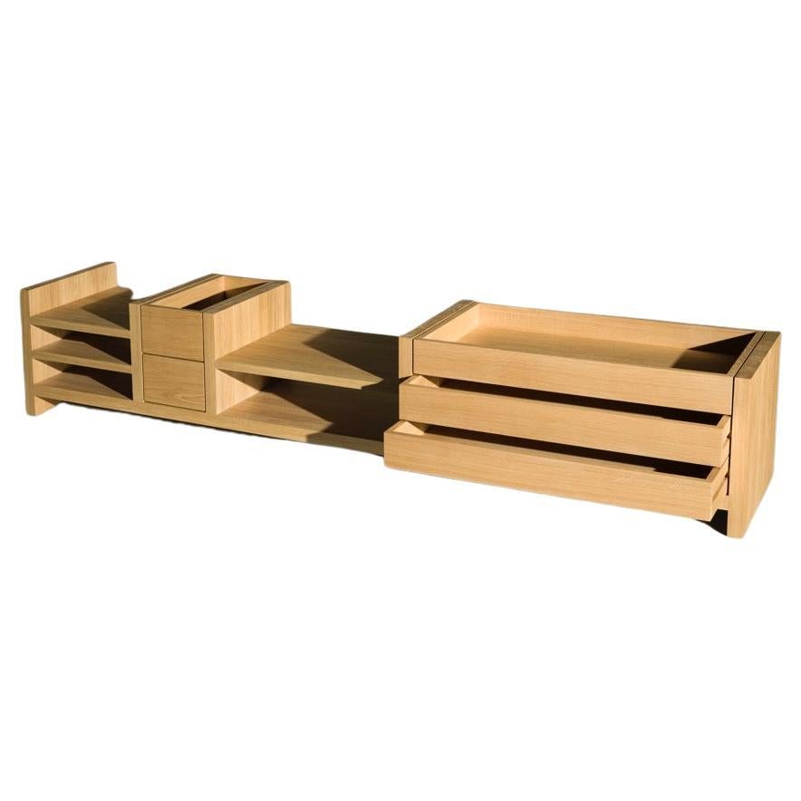 Contemporary solid oak rack cabinet 2 by Casimir For Sale at 1stDibs