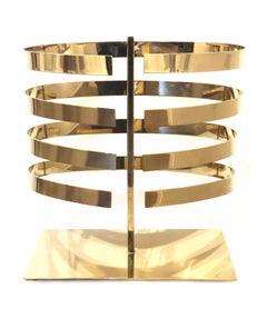 Contemporary Solid Polished Brass Sculpture