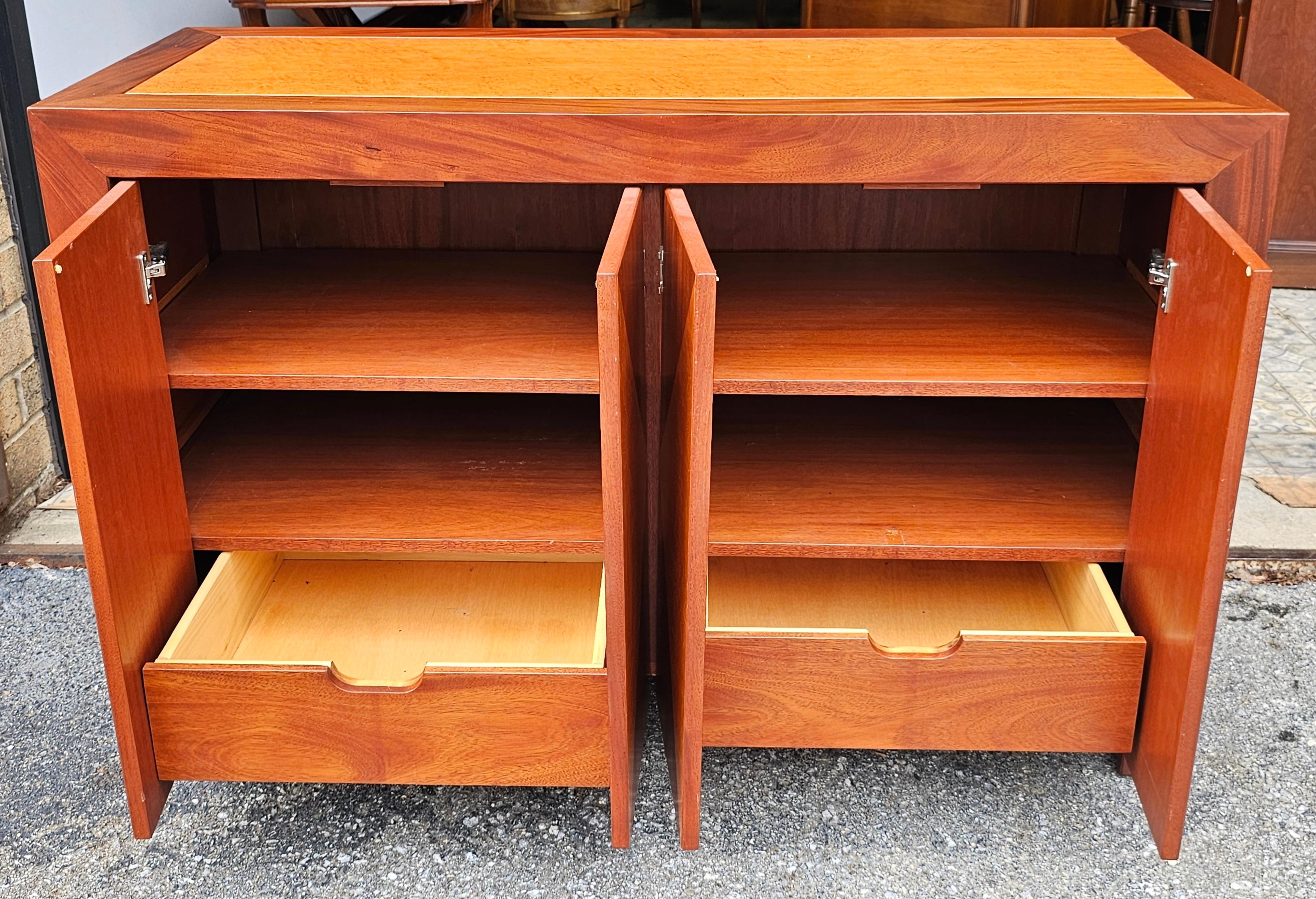 Contemporary Solid Rosewood and Birdseye Maple Sideboard / Buffet For Sale 1