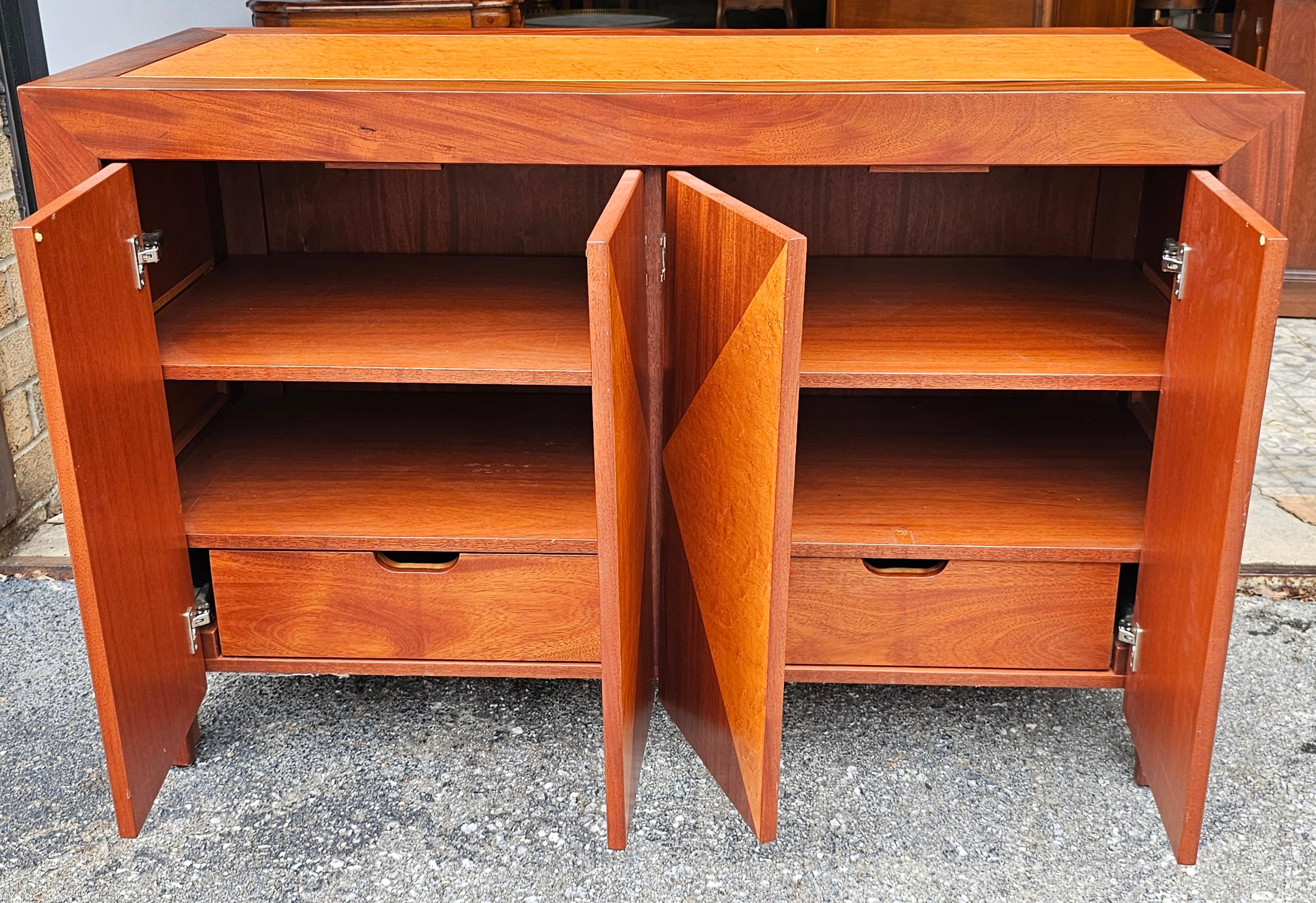 Contemporary Solid Rosewood and Birdseye Maple Sideboard / Buffet For Sale 2