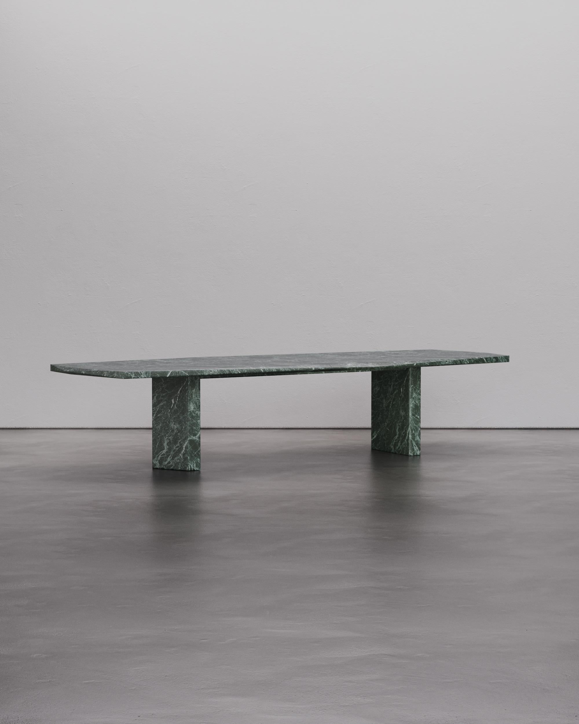 Belgian Contemporary Solid Verde Patricia Marble Hera Dining Table by Tim Vranken For Sale