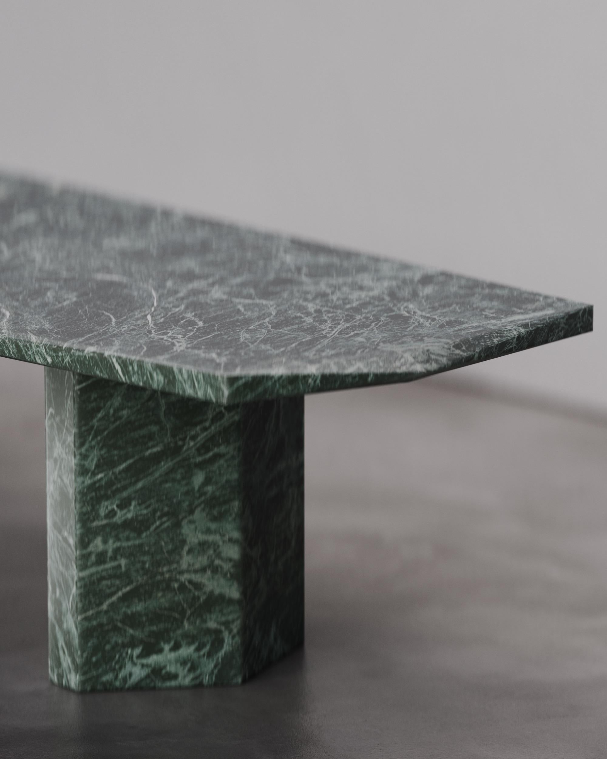 Hand-Crafted Contemporary Solid Verde Patricia Marble Hera Dining Table by Tim Vranken For Sale