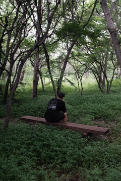 Contemporary Solid Walnut Bench “Seres”. Design Week 2022.