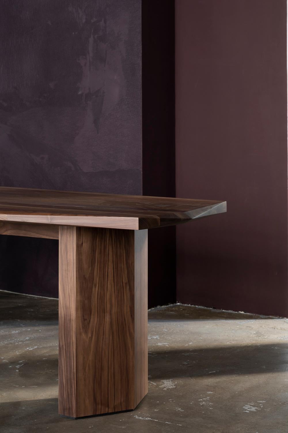 Hand-Crafted Contemporary Solid Walnut Hera Dining Table by Tim Vranken For Sale