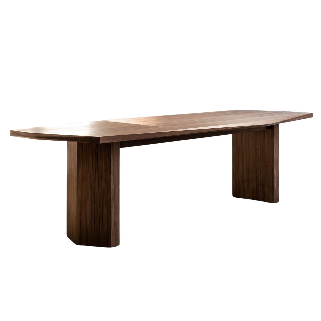 Contemporary Solid Walnut Hera Dining Table by Tim Vranken