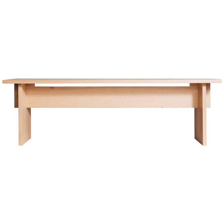 Contemporary Solid White Oak Dining Table For Sale at 1stDibs